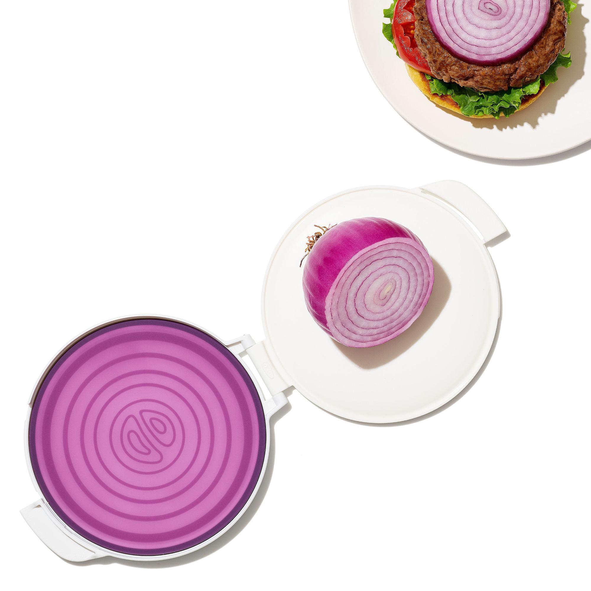 OXO Good Grips Cut & Keep Silicone Onion Saver Purple Image 3