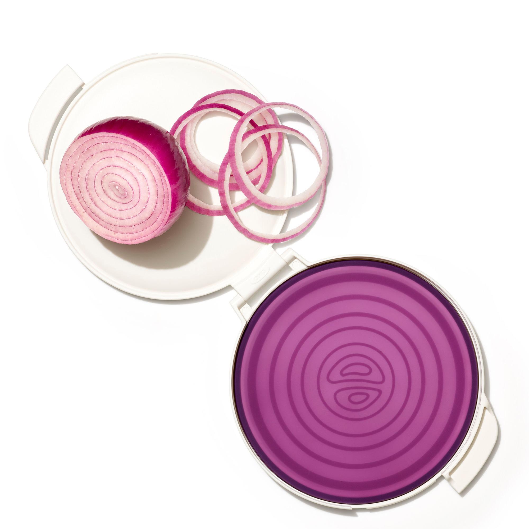 OXO Good Grips Cut & Keep Silicone Onion Saver Purple Image 4