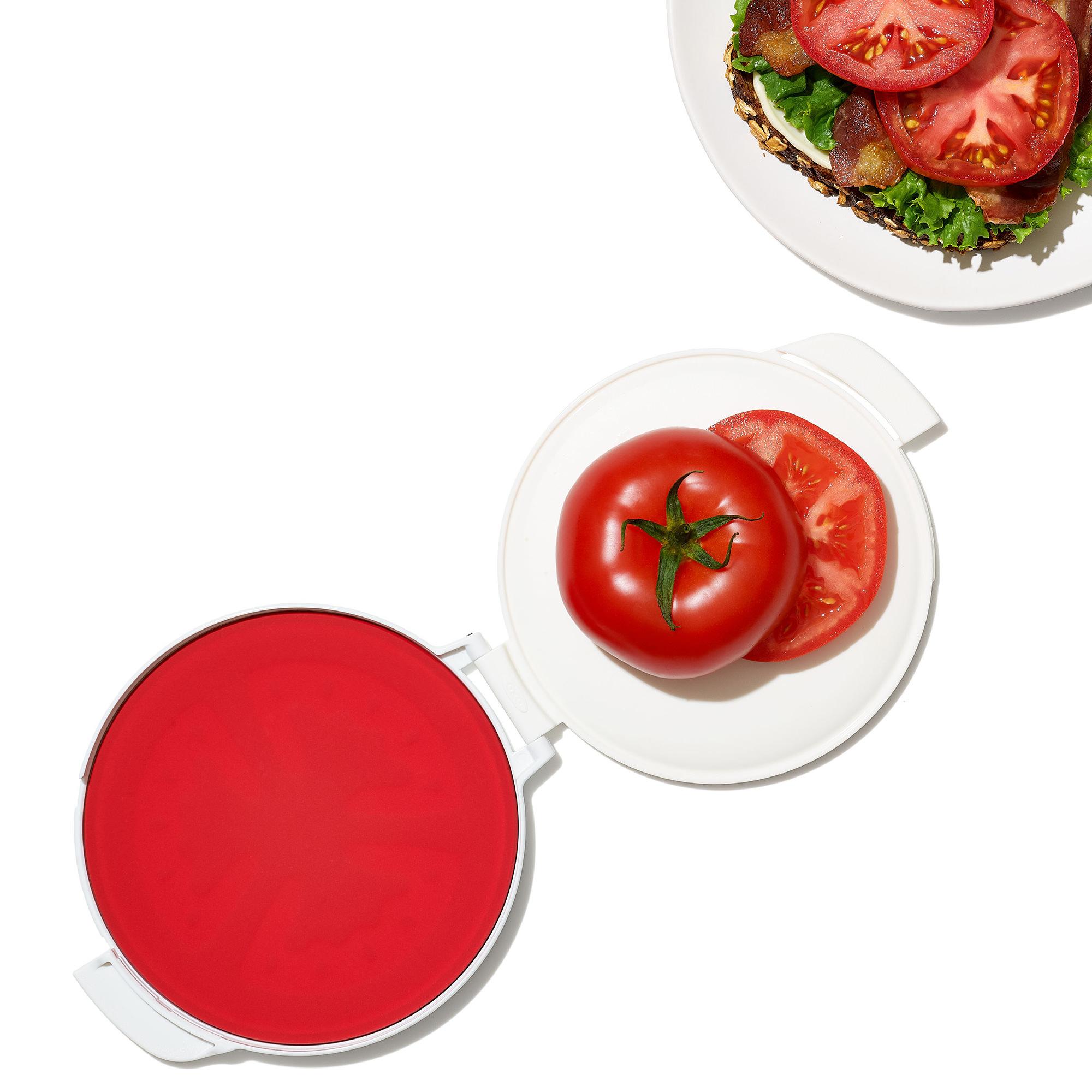 OXO Good Grips Cut & Keep Silicone Tomato Saver Red Image 4