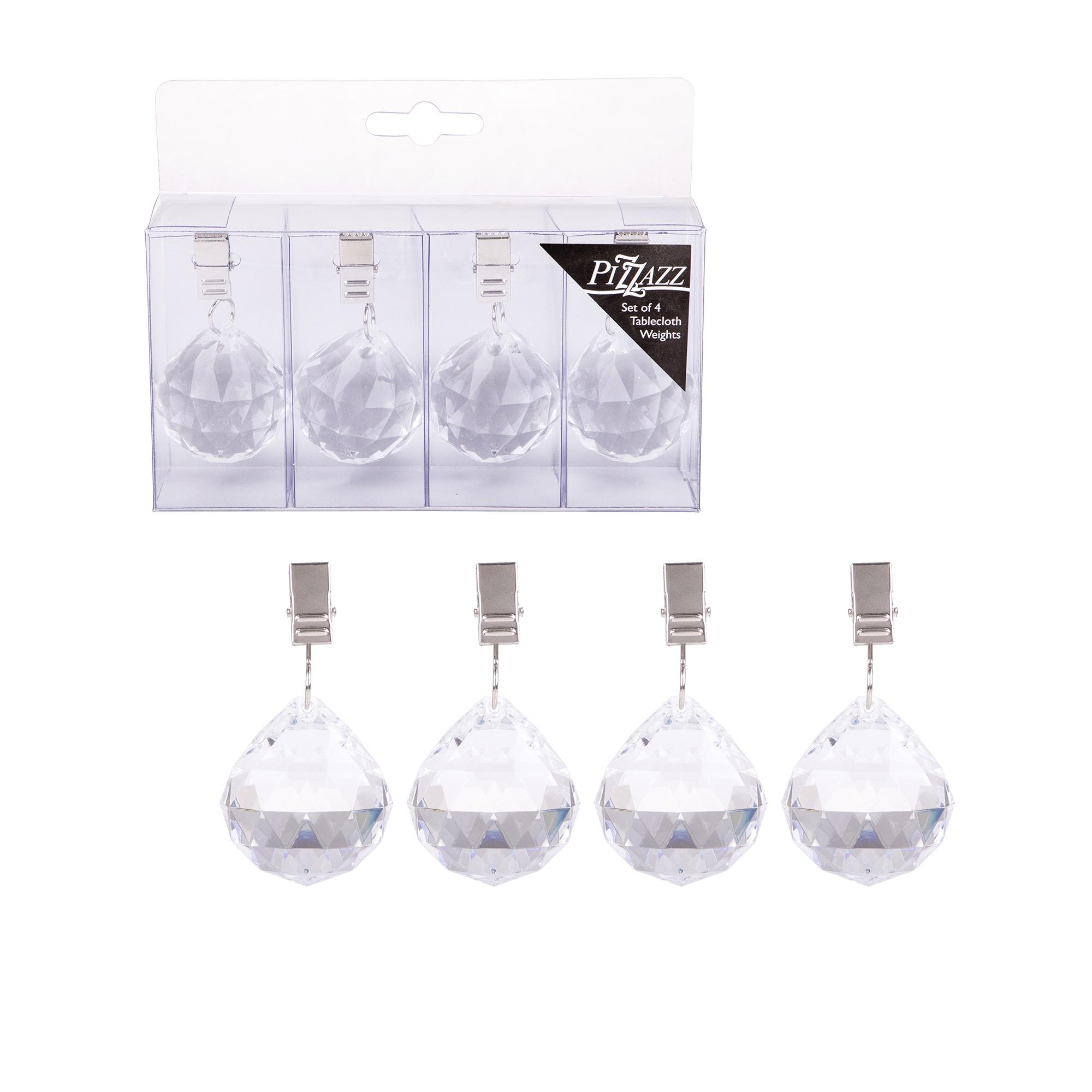 Pizzazz Acrylic Crystal Tablecloth Weights 4pk Image 3
