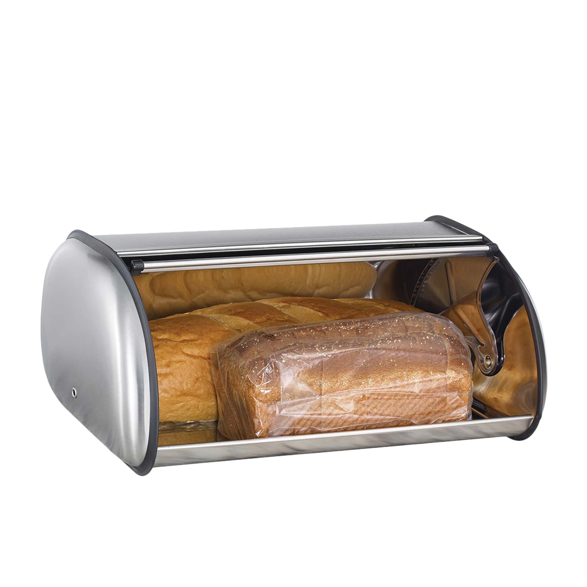 Polder Deluxe Roll Top Bread Bin Nickel Image 2