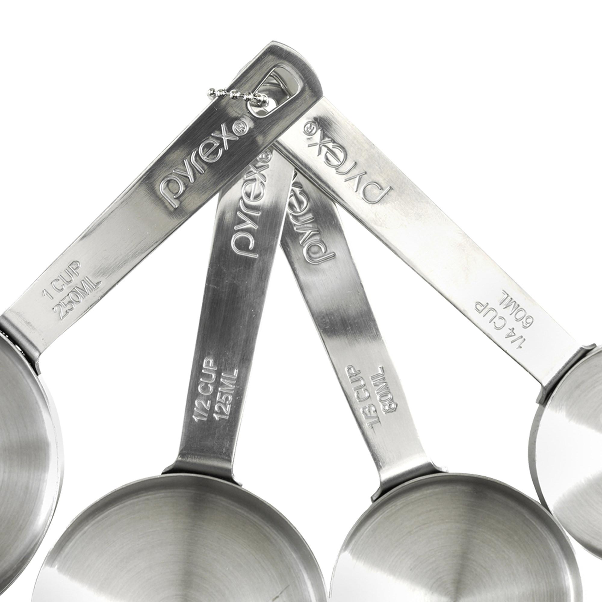 Pyrex Platinum Stainless Steel Measuring Cup Set 4pc Image 3