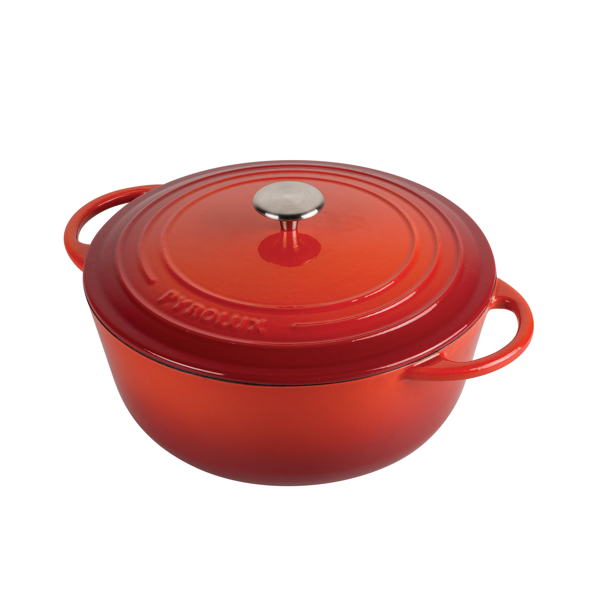 Pyrolux Pyrochef Enamelled Cast Iron Casserole 28cm - 6L Red Image 1
