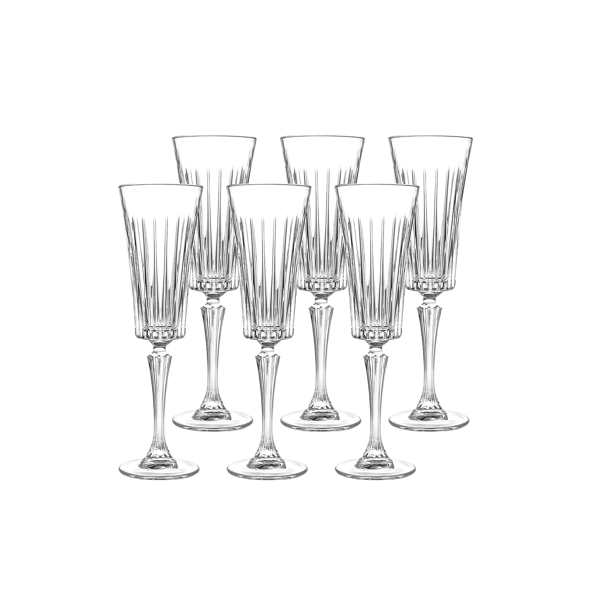 RCR Crystal Timeless Champagne Flute 210ml Set of 6 Image 1