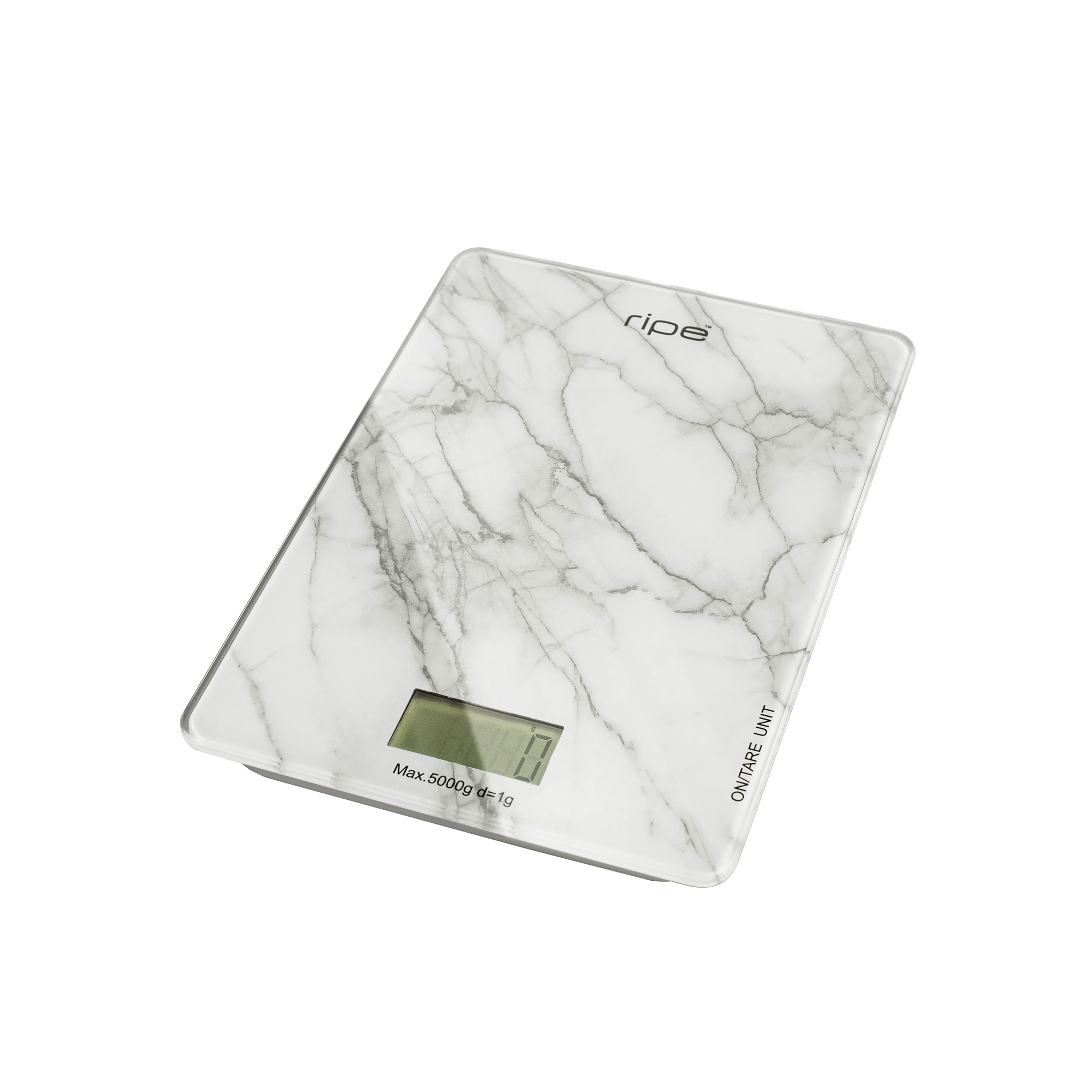Ripe Digital Kitchen Scale 5kg White Marble Image 1
