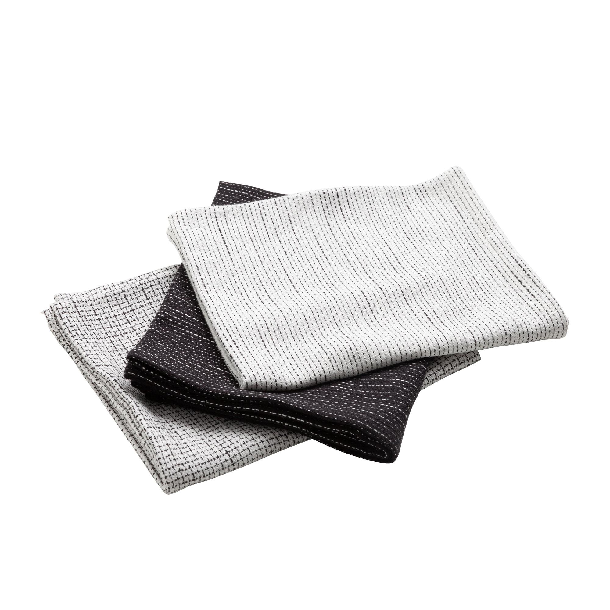 Salisbury & Co Devon Tea Towel Set of 3 Black and White Image 3