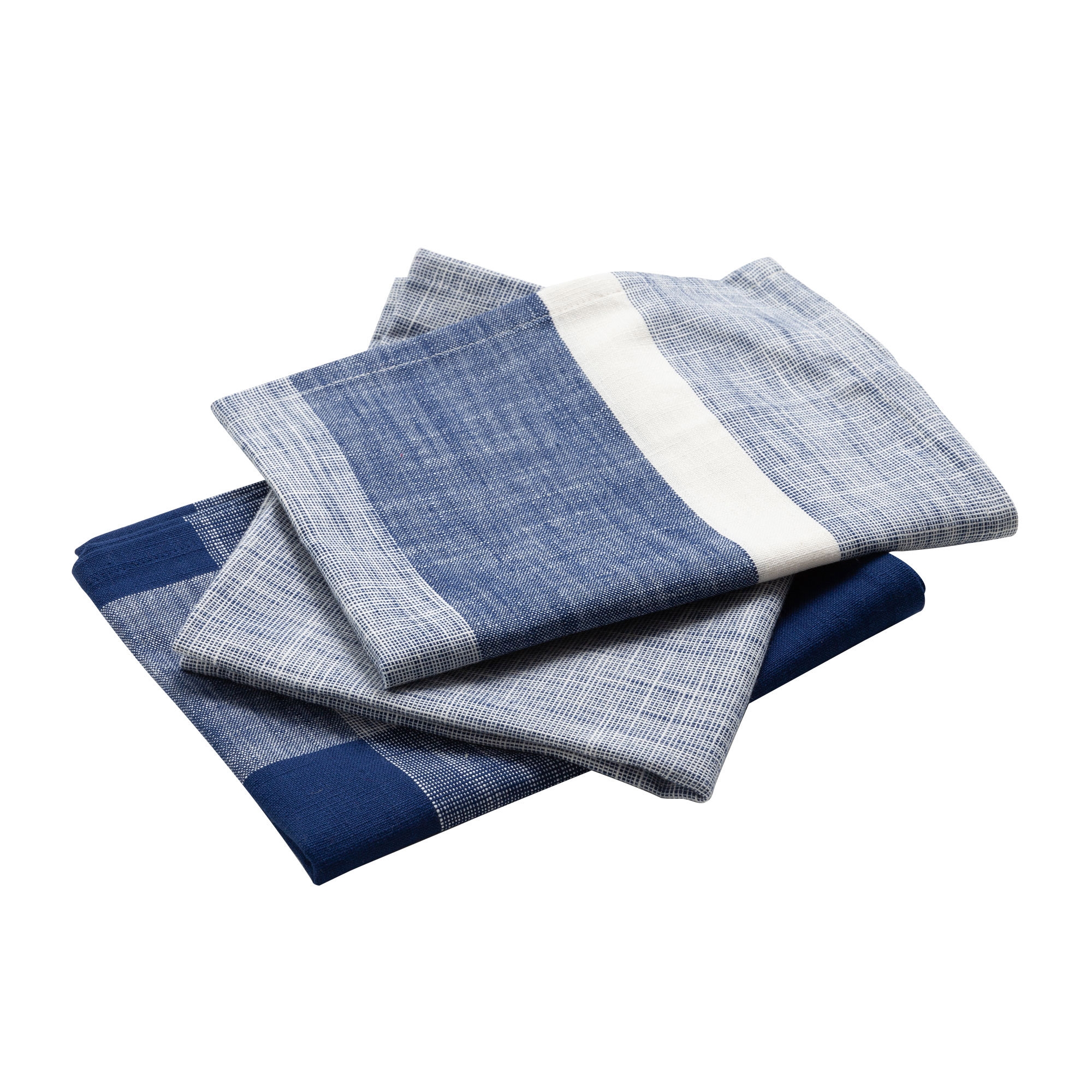 Salisbury & Co Hampton Tea Towel Set of 3 Navy Blue Image 2