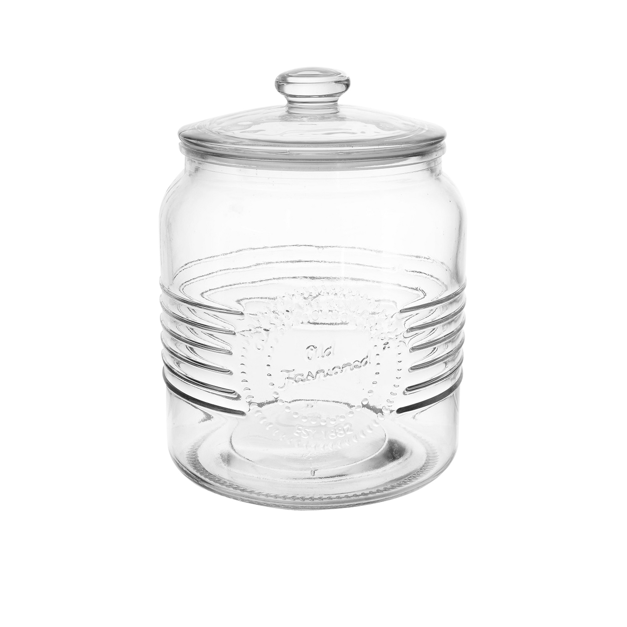 Salisbury & Co Old Fashioned Cookie Jar with Glass Lid 2L Image 1