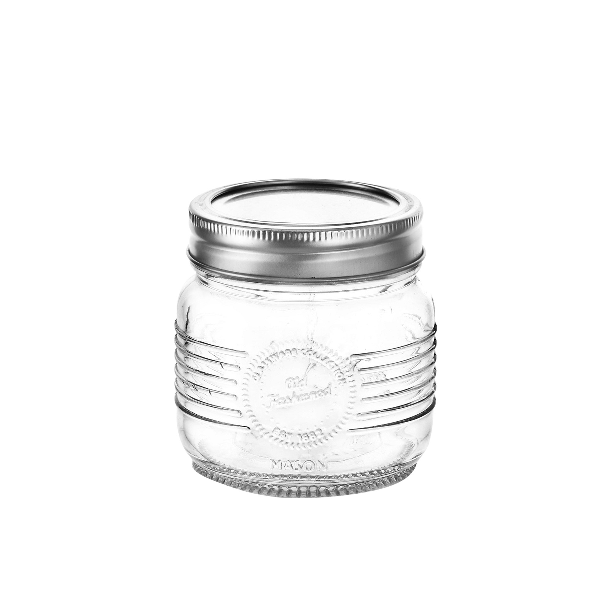 Salisbury & Co Old Fashioned Mason Jar with 2pc Lid 250ml Image 1