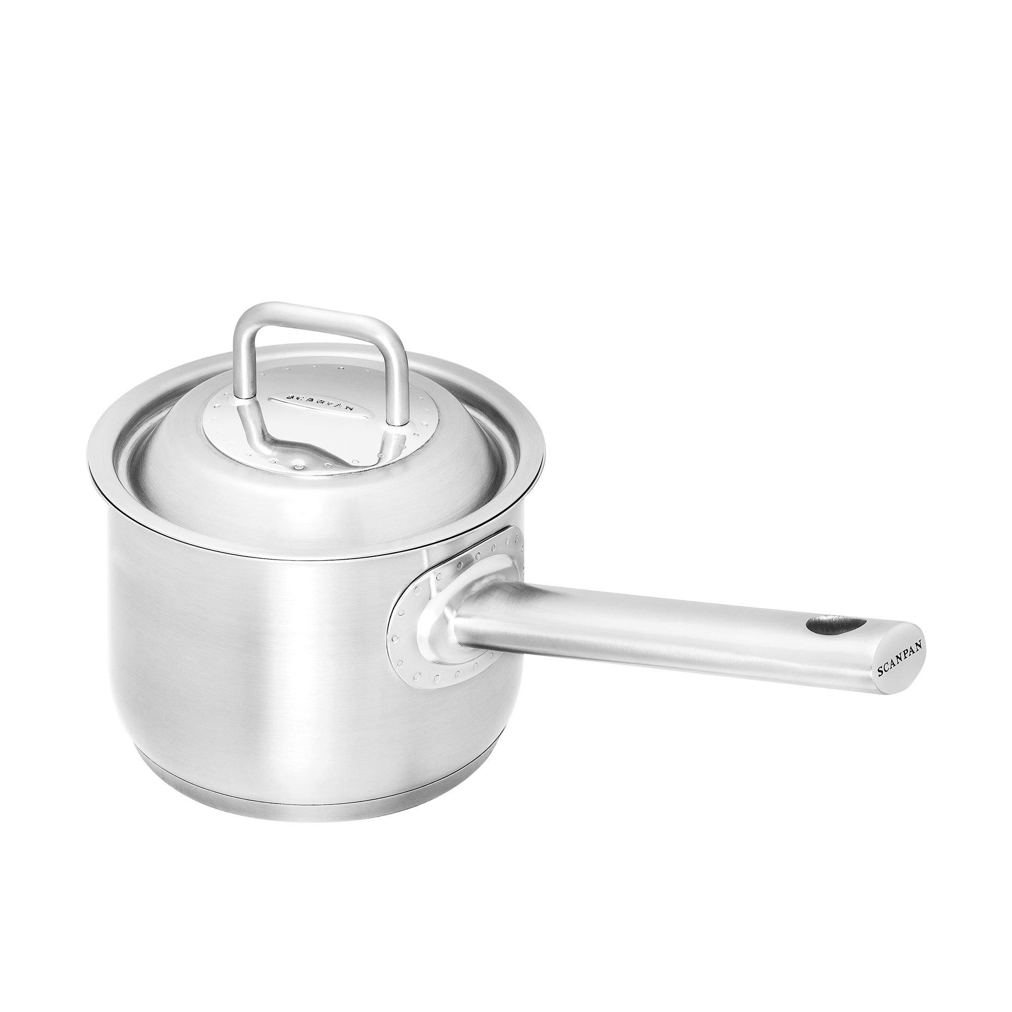 Scanpan Commercial Stainless Steel Covered Saucepan 14cm - 1.2L Image 1