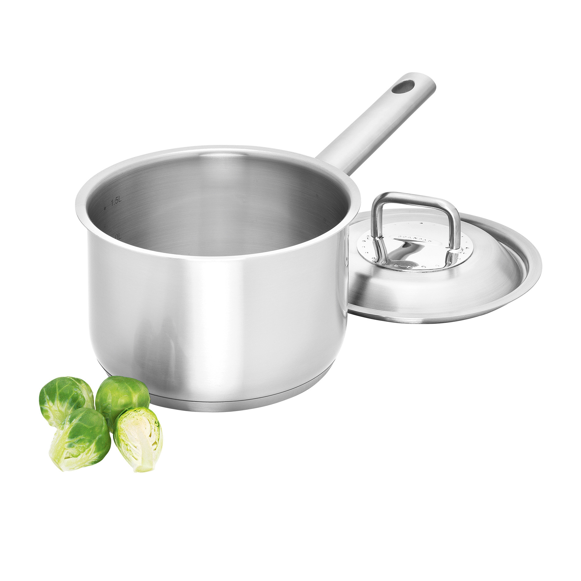 Scanpan Commercial Stainless Steel Covered Saucepan 16cm - 1.8L Image 2