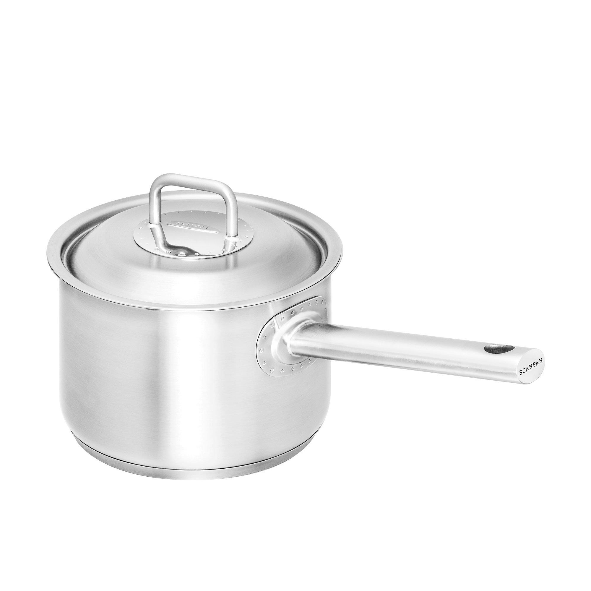 Scanpan Commercial Stainless Steel Covered Saucepan 18cm - 2.5L Image 1