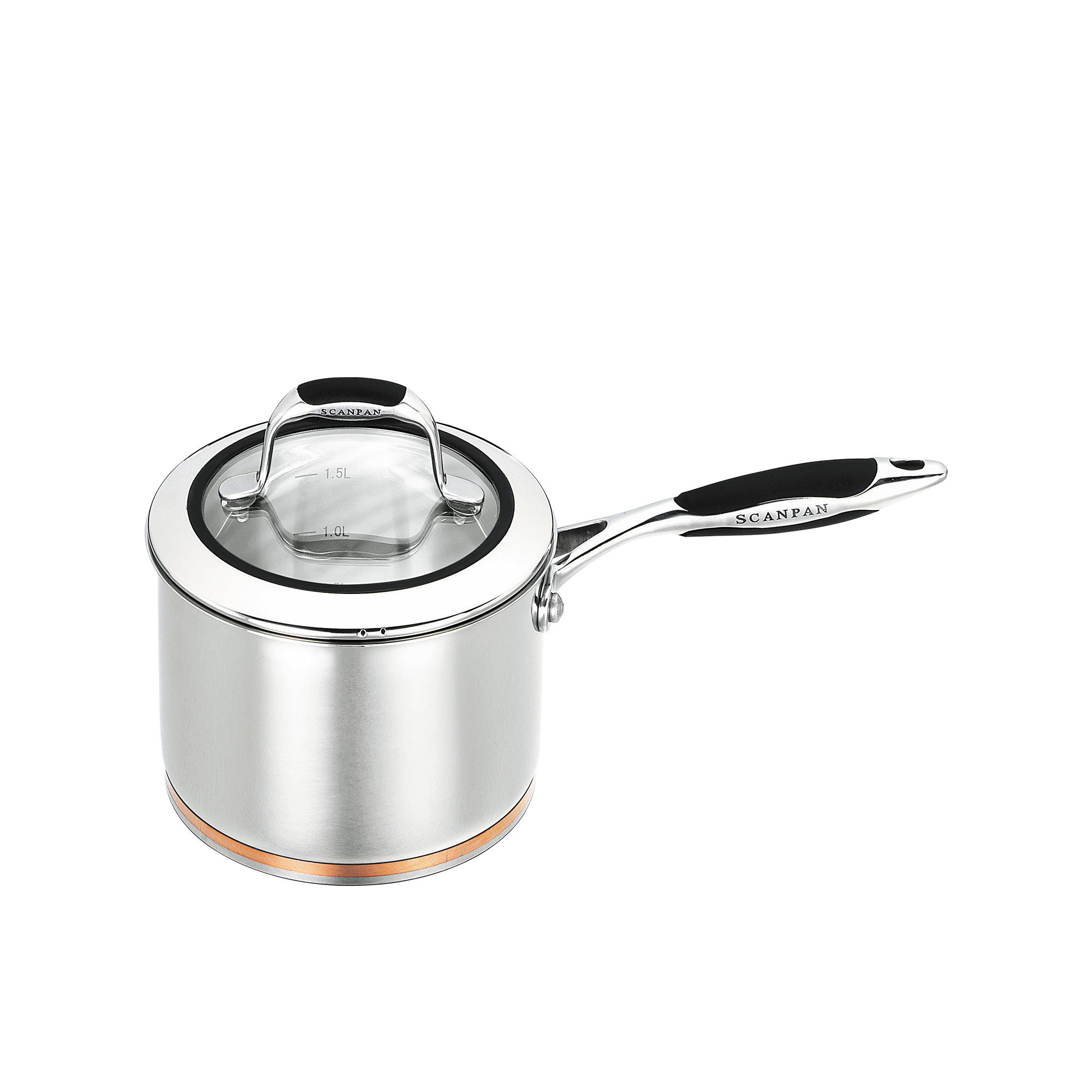 Scanpan Coppernox Stainless Steel Covered Saucepan 16cm - 1.8L Image 1