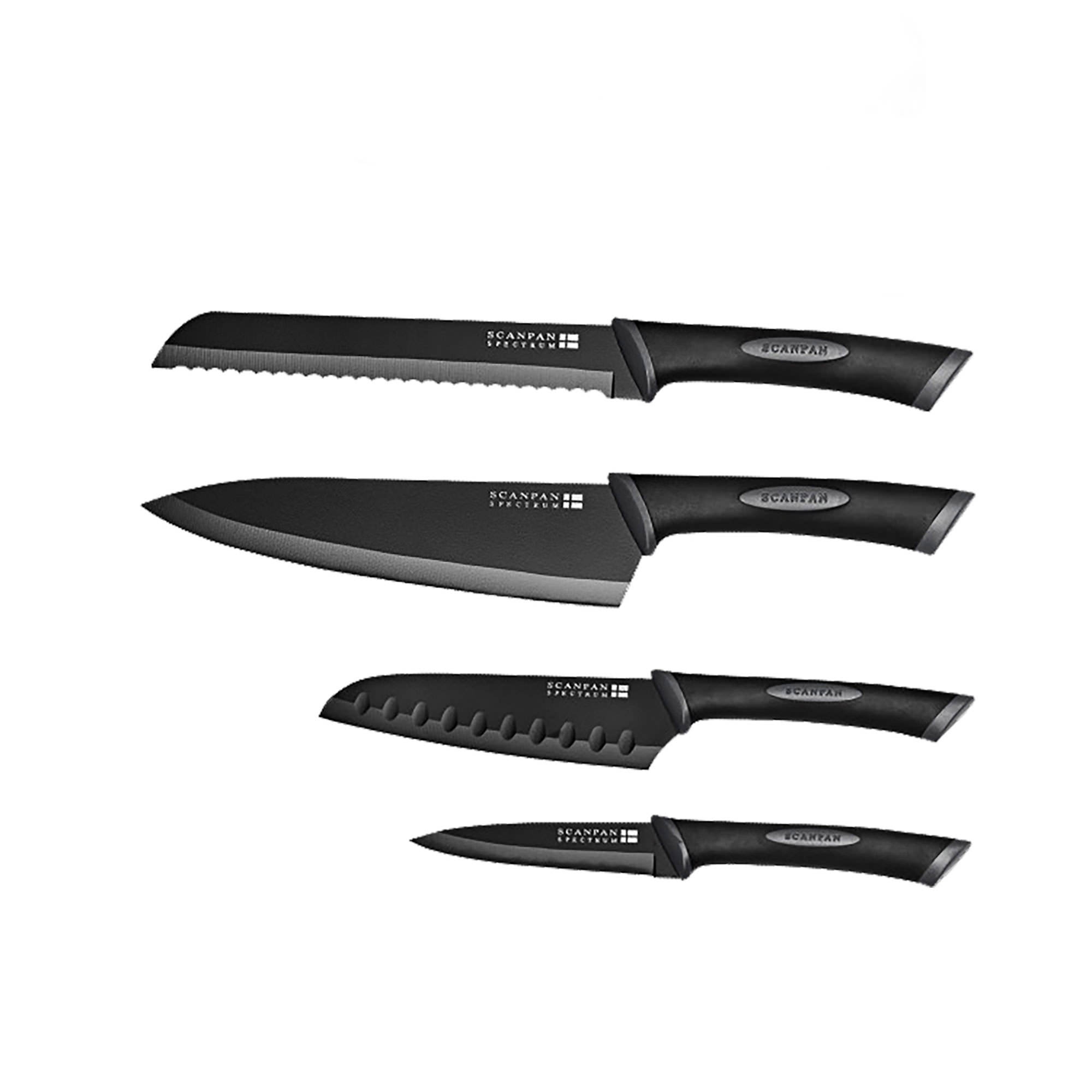 Scanpan Spectrum 4pc Knife Set Black/Grey Image 2