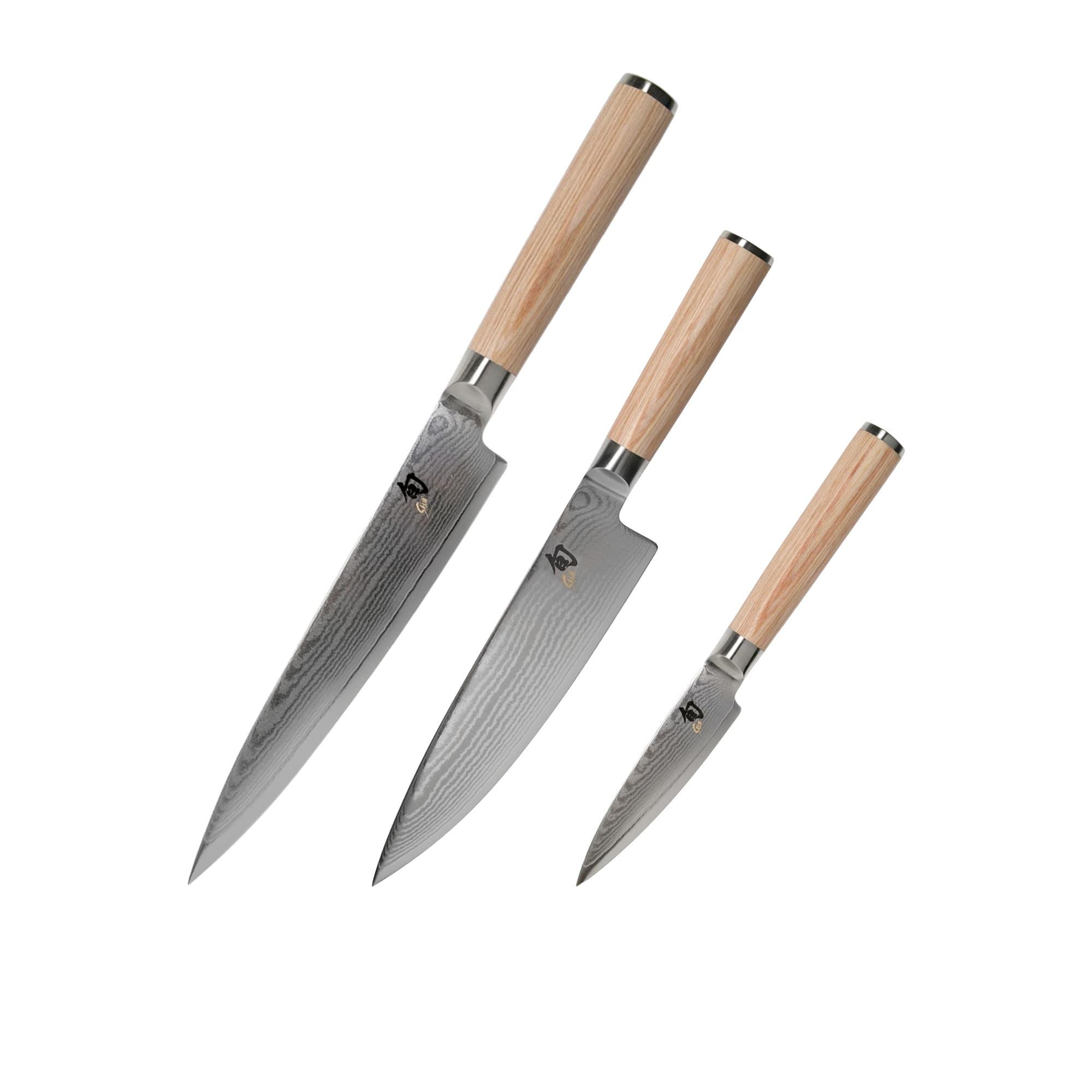 Shun Classic 3pc Chef's Knife Set White Image 1