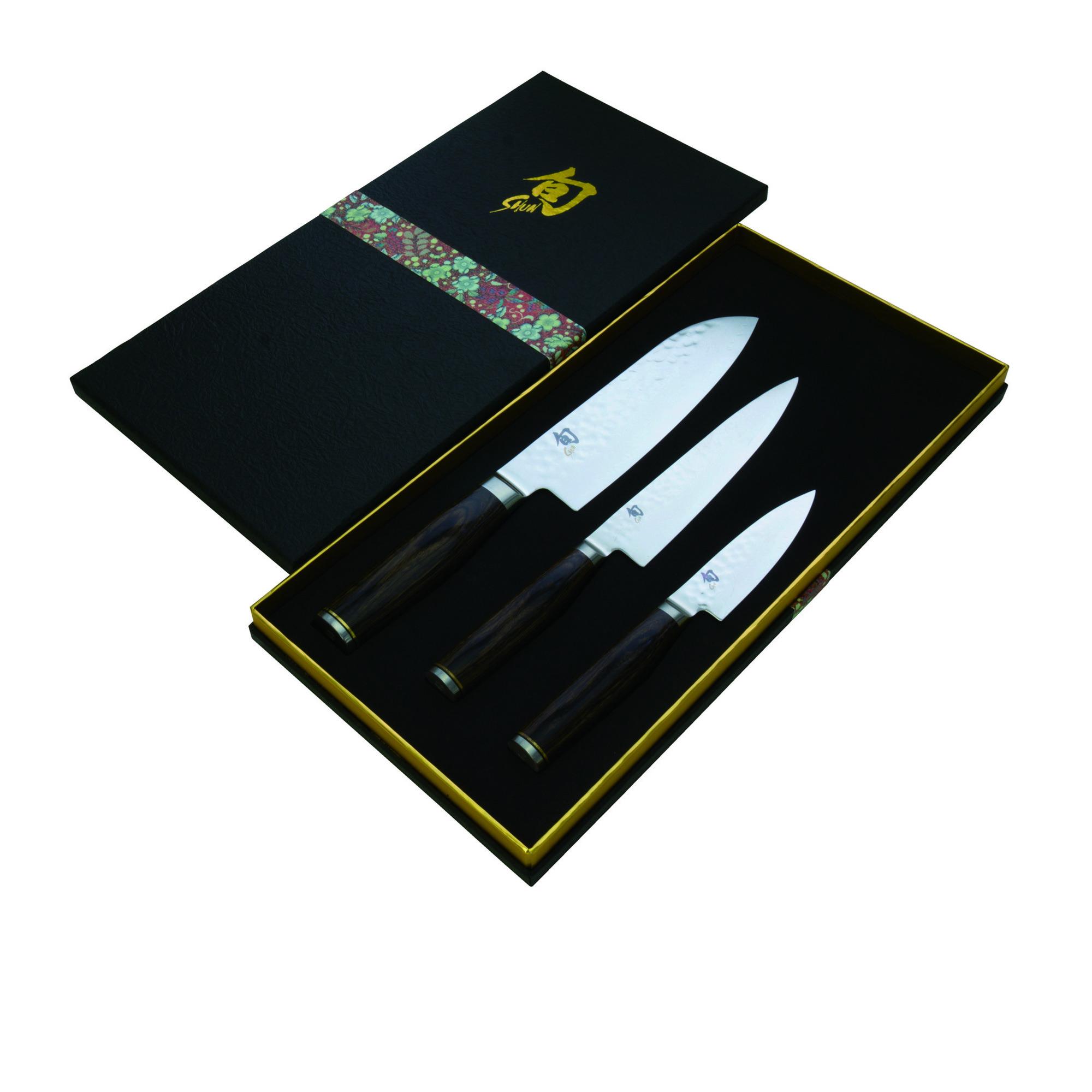Shun Premier 3pc Santoku Knife Set Image 3