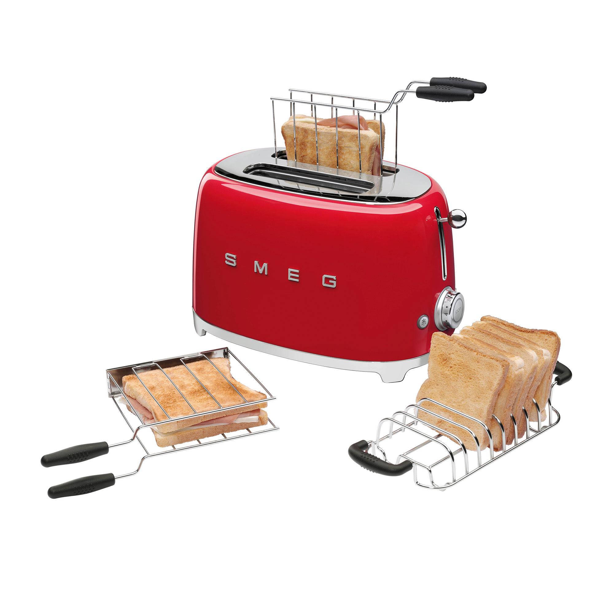Smeg 50's Retro Style 2 Slice Toaster Red Image 2