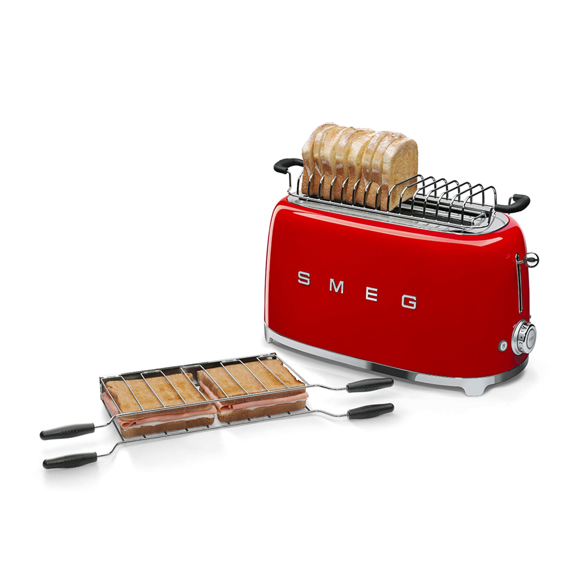 Smeg 50's Retro Style 4 Slice Toaster Red Image 3