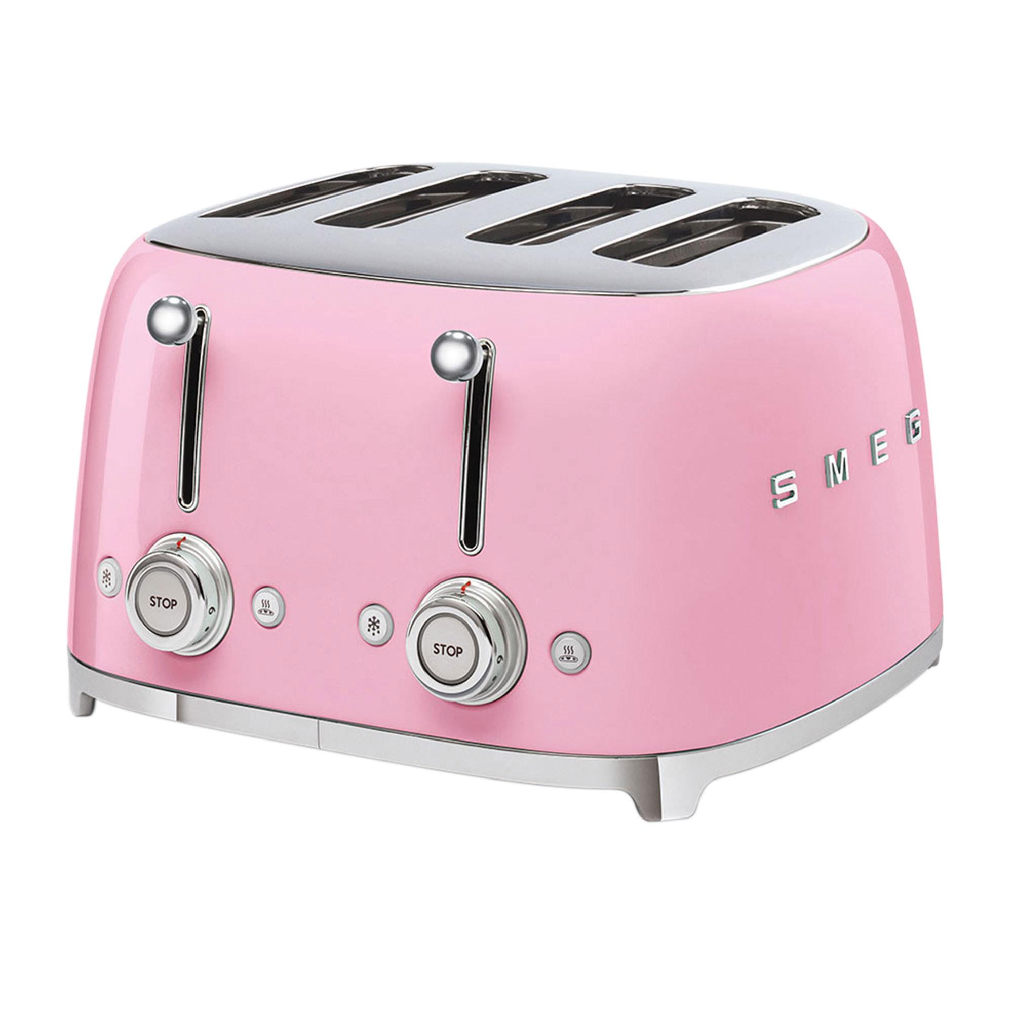 Smeg 50's Retro Style 4 Slot Toaster Pink Image 1