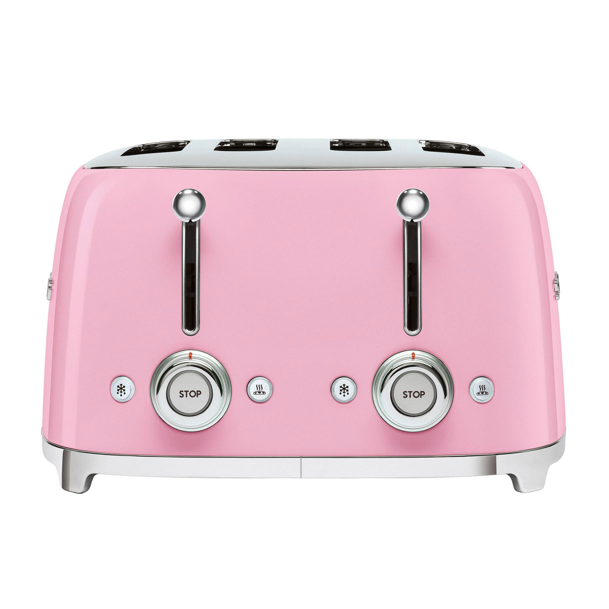 Smeg 50's Retro Style 4 Slot Toaster Pink Image 3
