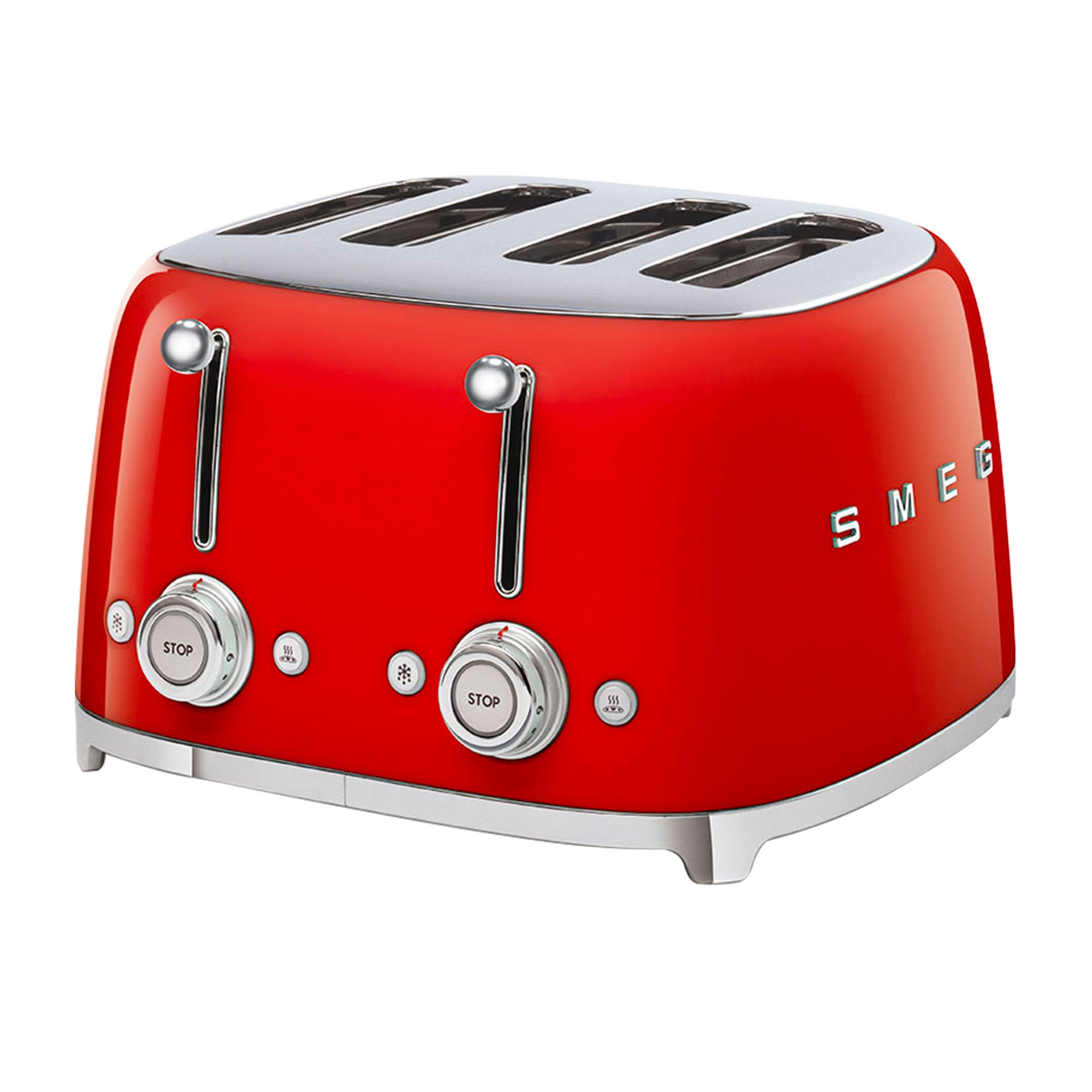 Smeg 50's Retro Style 4 Slot Toaster Red Image 1
