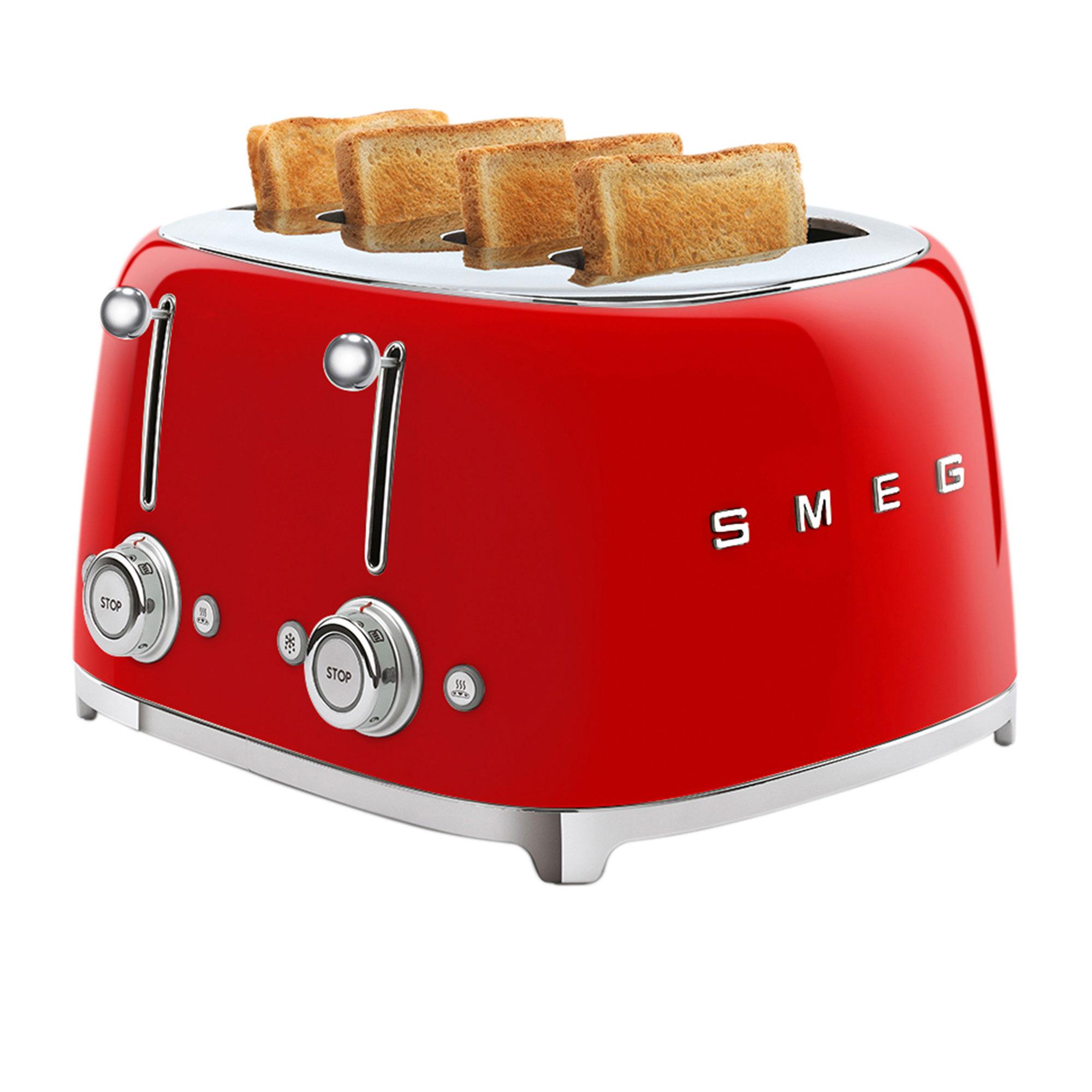 Smeg 50's Retro Style 4 Slot Toaster Red Image 3