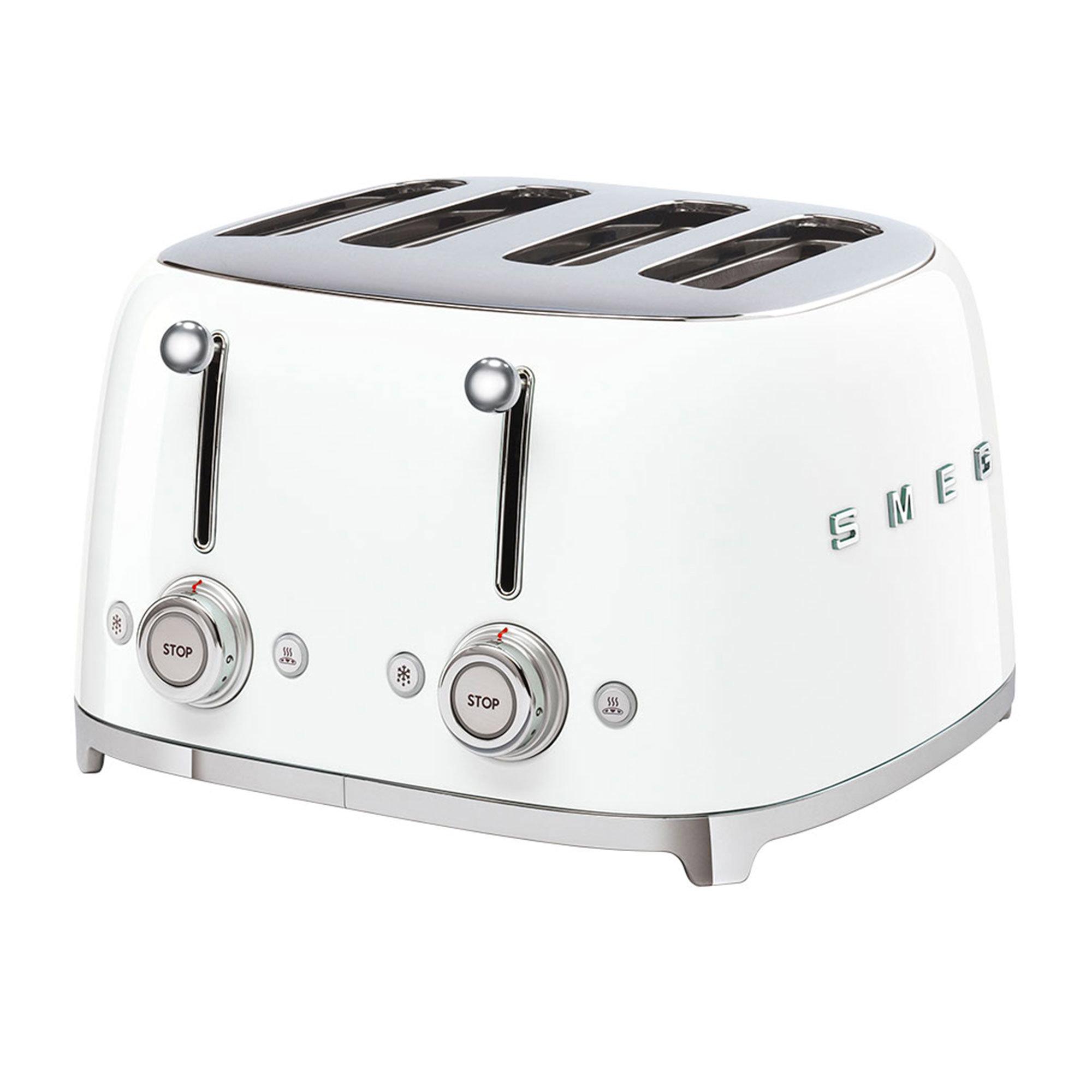 Smeg 50's Retro Style 4 Slot Toaster White Image 1