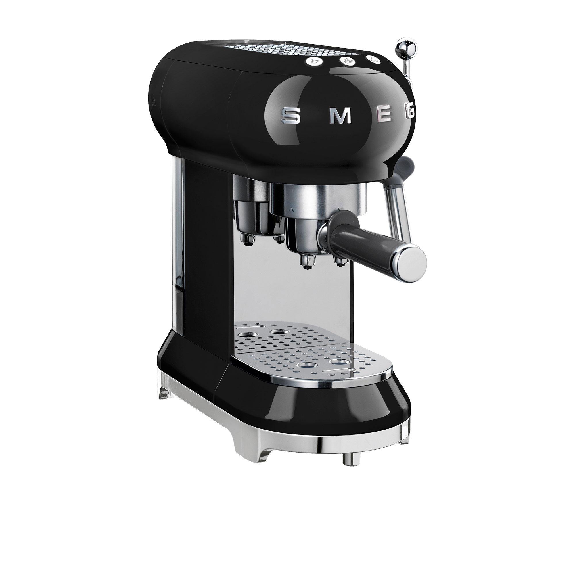 Smeg 50's Retro Style Espresso Coffee Machine Black Image 1