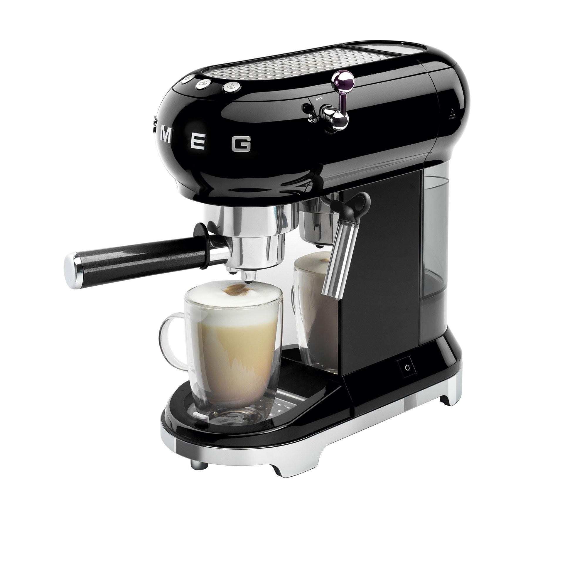 Smeg 50's Retro Style Espresso Coffee Machine Black Image 4