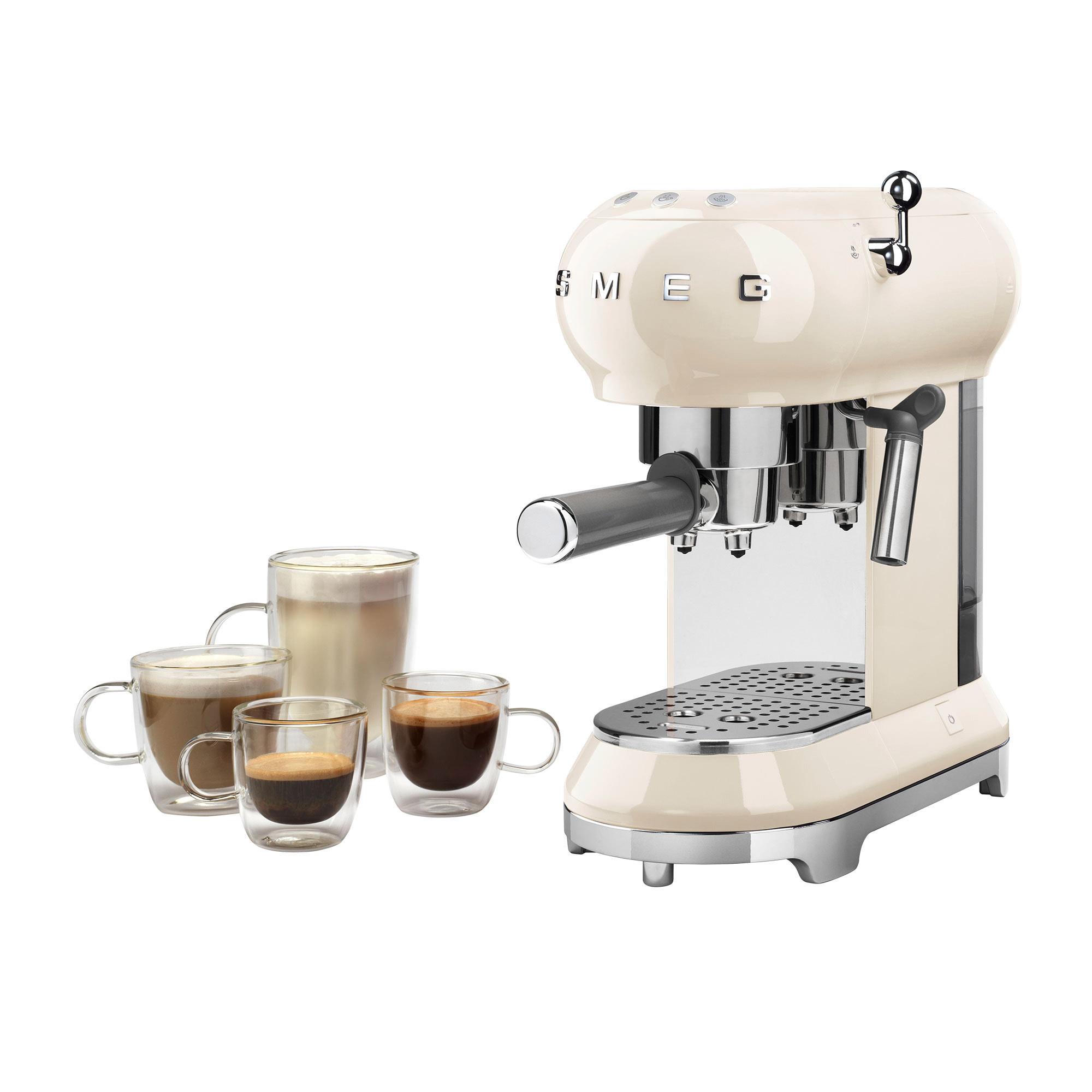 Smeg 50's Retro Style Espresso Coffee Machine Cream Image 5
