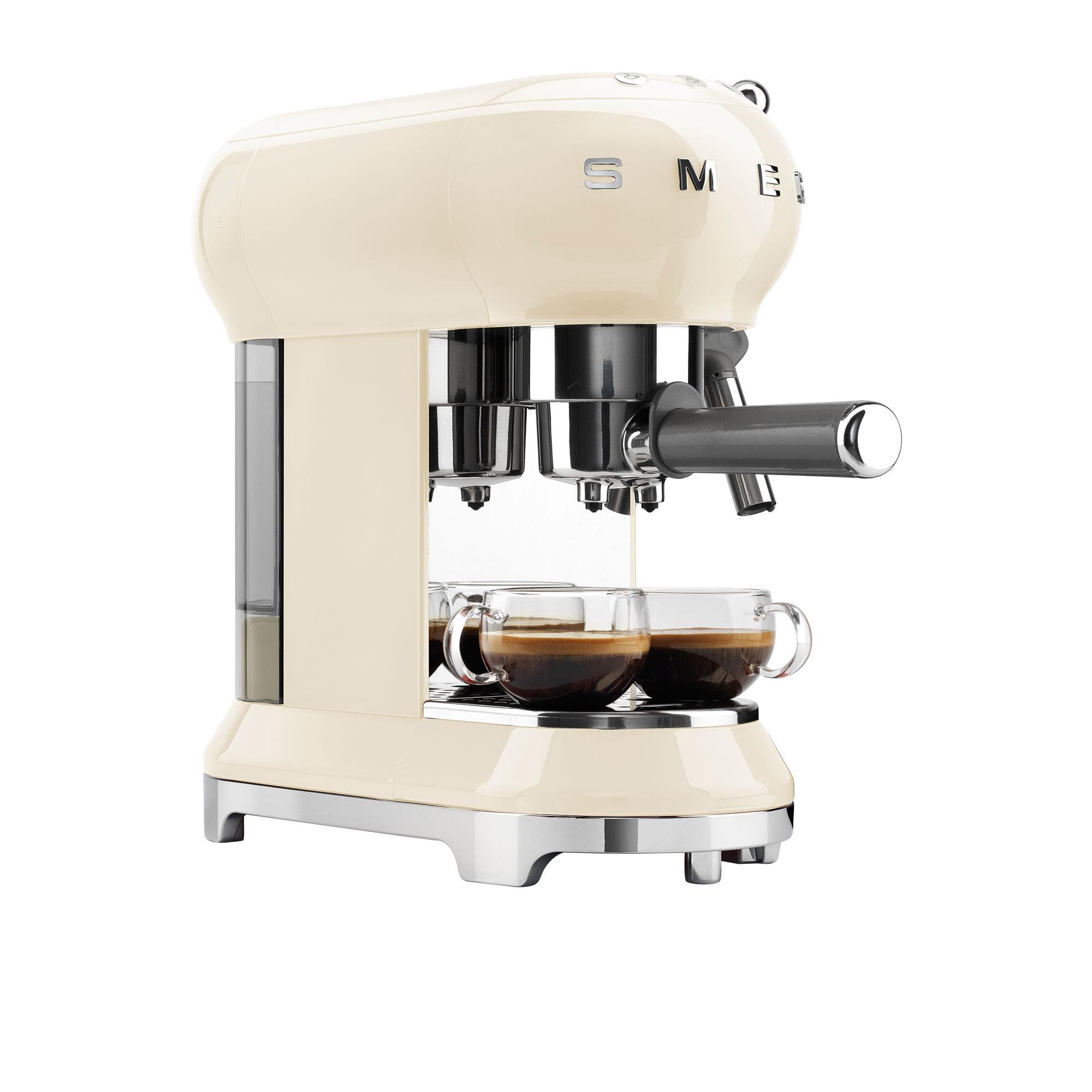 Smeg 50's Retro Style Espresso Coffee Machine Cream Image 3