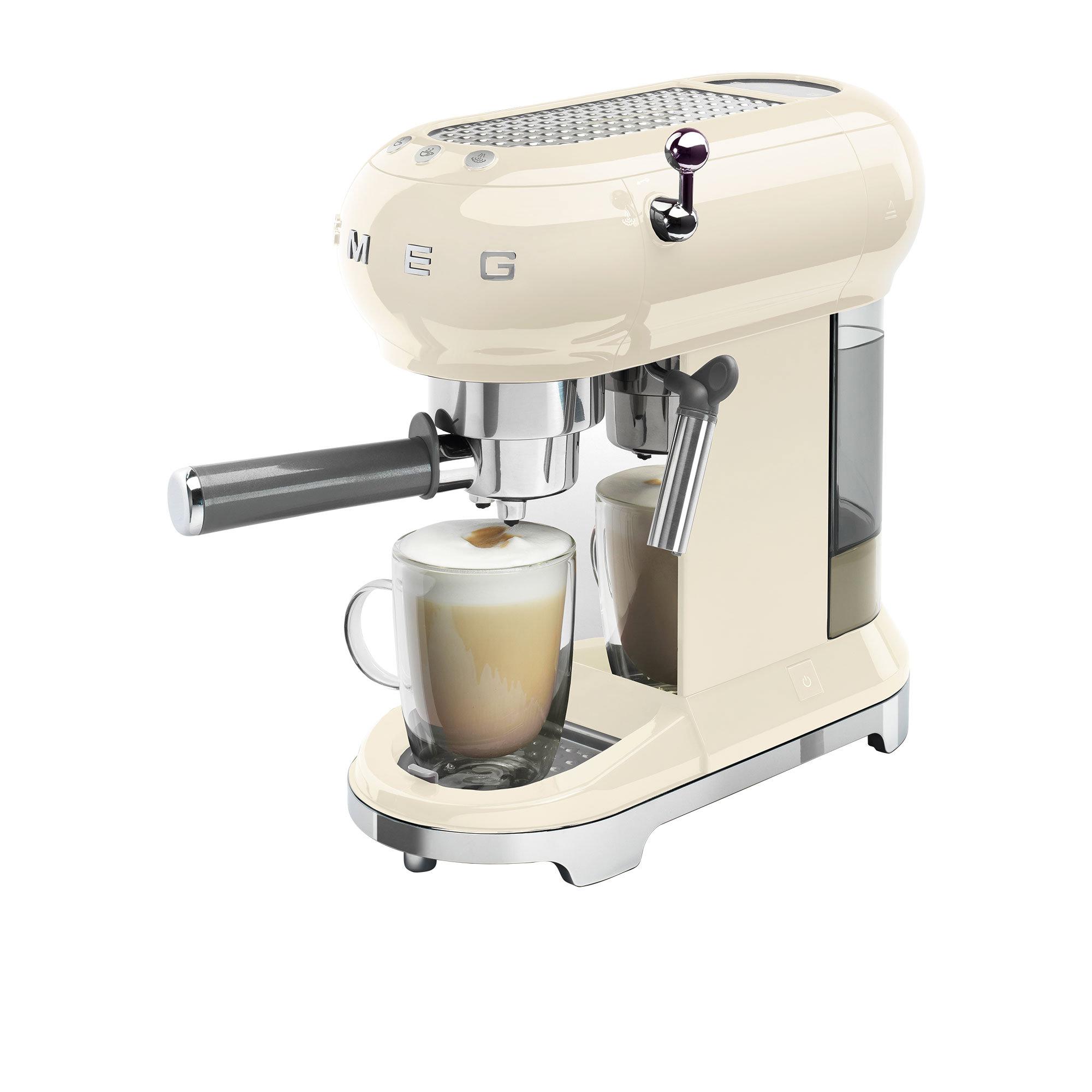 Smeg 50's Retro Style Espresso Coffee Machine Cream Image 4