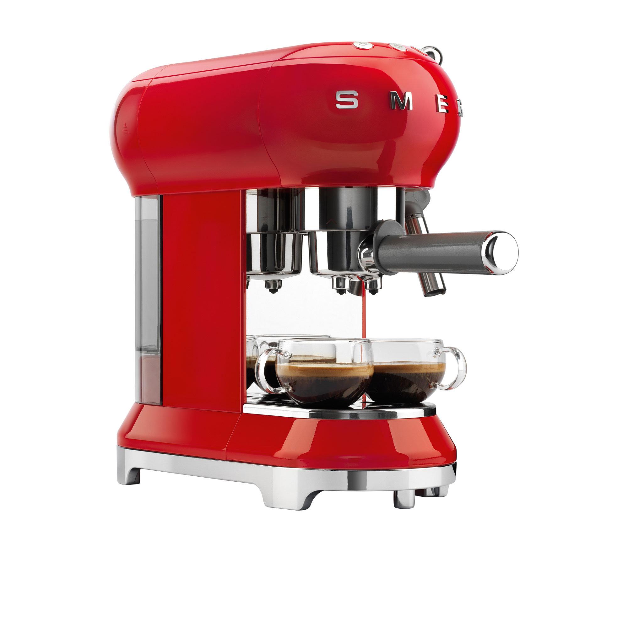 Smeg 50's Retro Style Espresso Coffee Machine Red Image 3
