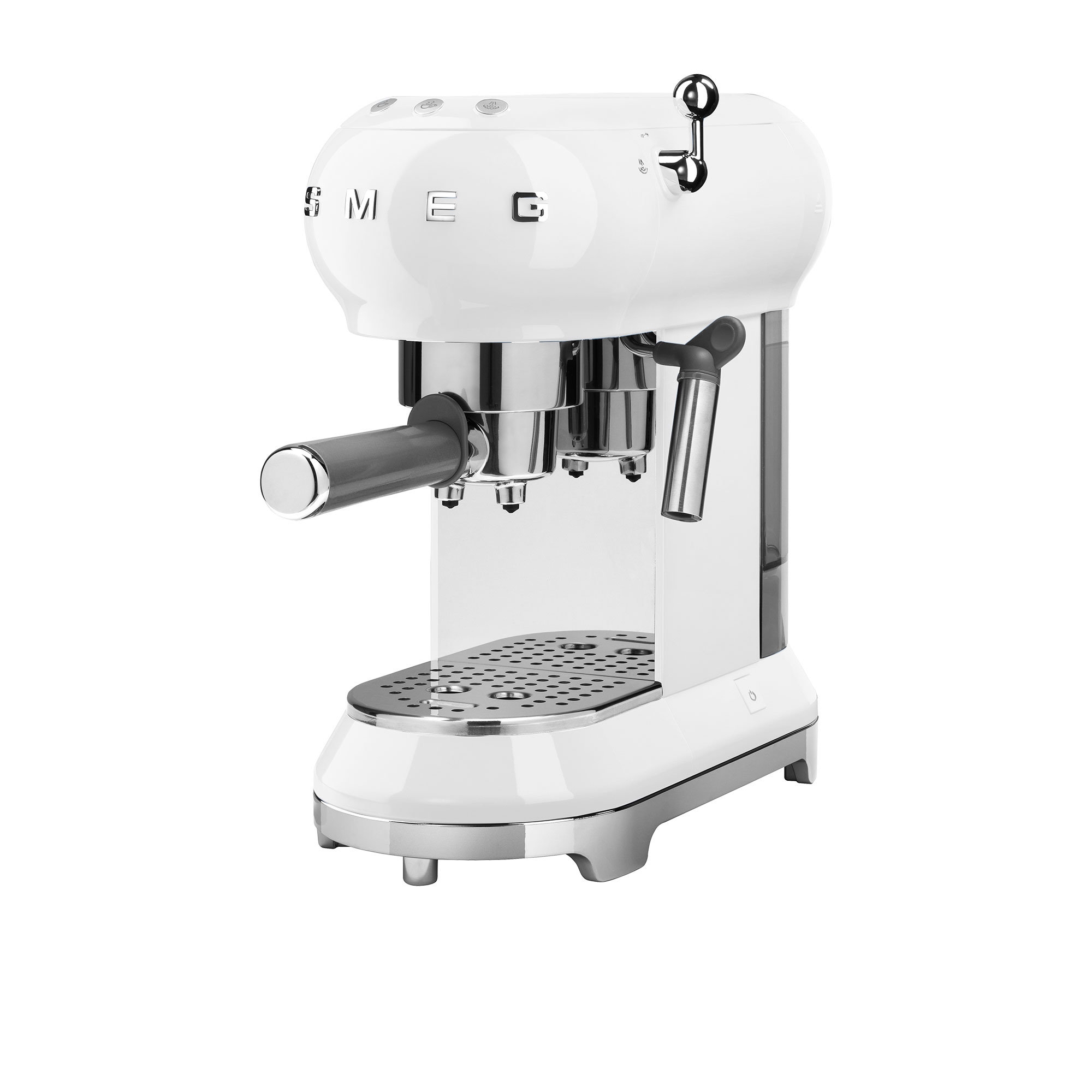 Smeg 50's Retro Style Espresso Coffee Machine White Image 2