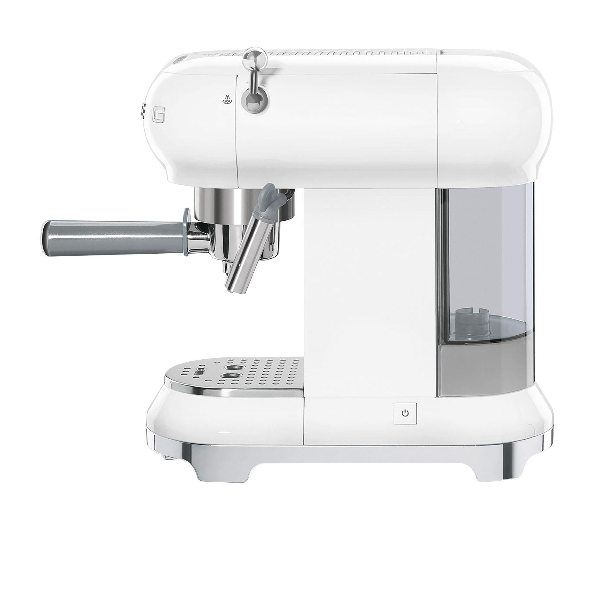 Smeg 50's Retro Style Espresso Coffee Machine White Image 3