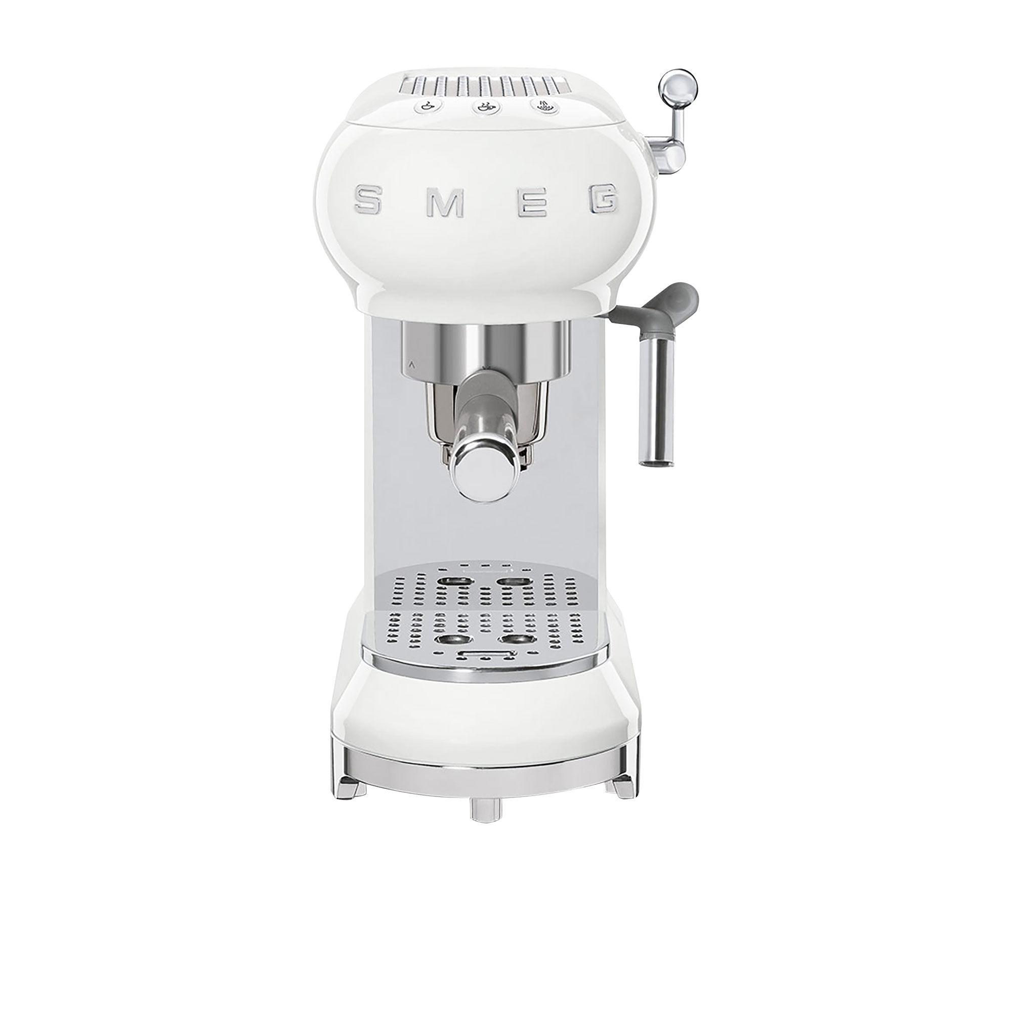 Smeg 50's Retro Style Espresso Coffee Machine White Image 4