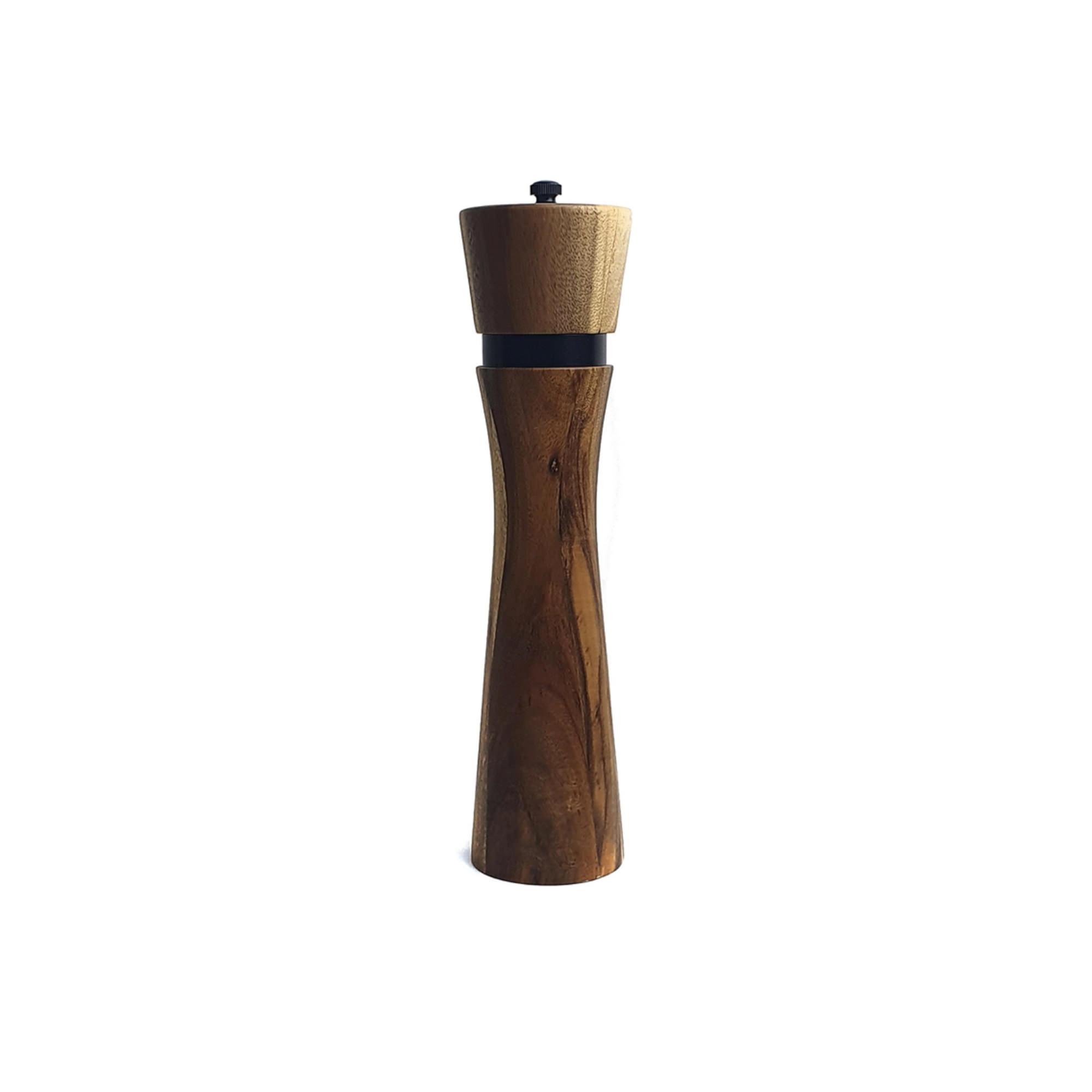 St. Clare Salt and Pepper Grinder 20cm Acacia and Black Steel Image 2