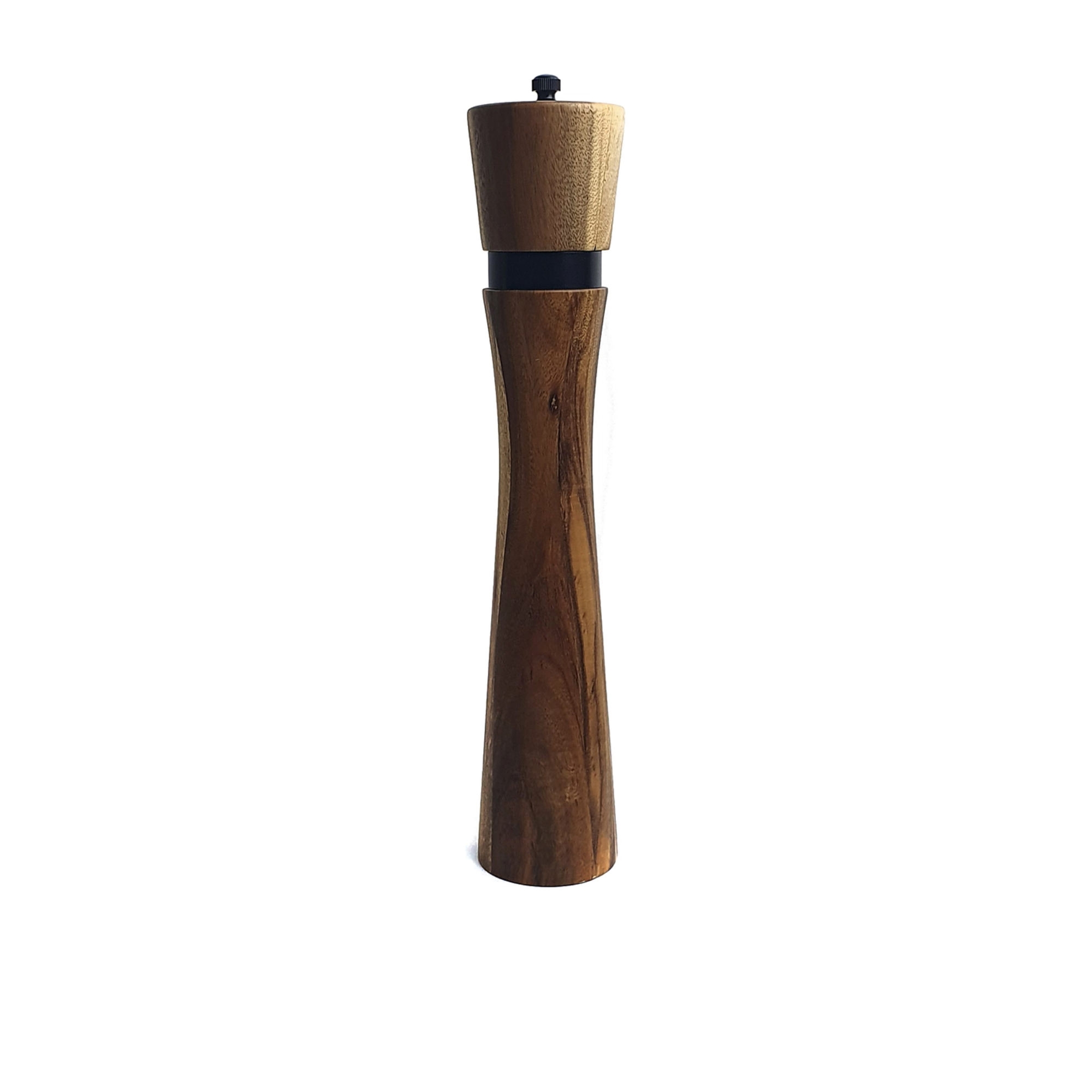 St. Clare Salt and Pepper Grinder 30cm Acacia and Black Steel Image 2