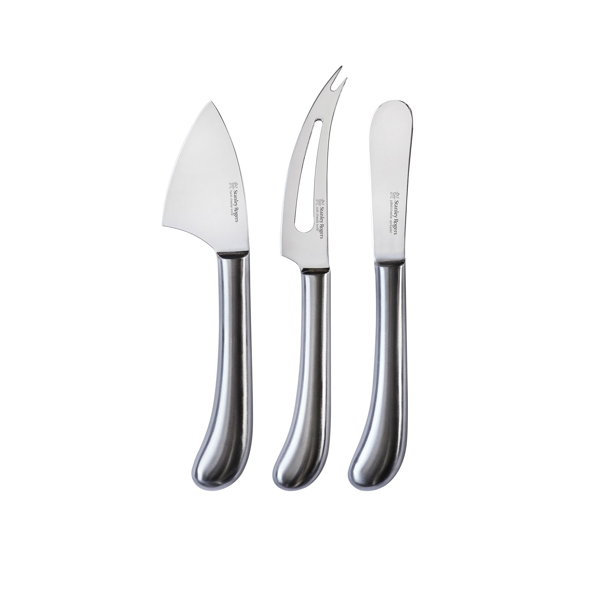 Stanley Rogers Pistol Grip Cheese Knife Set 3pc Stainless Steel Image 1