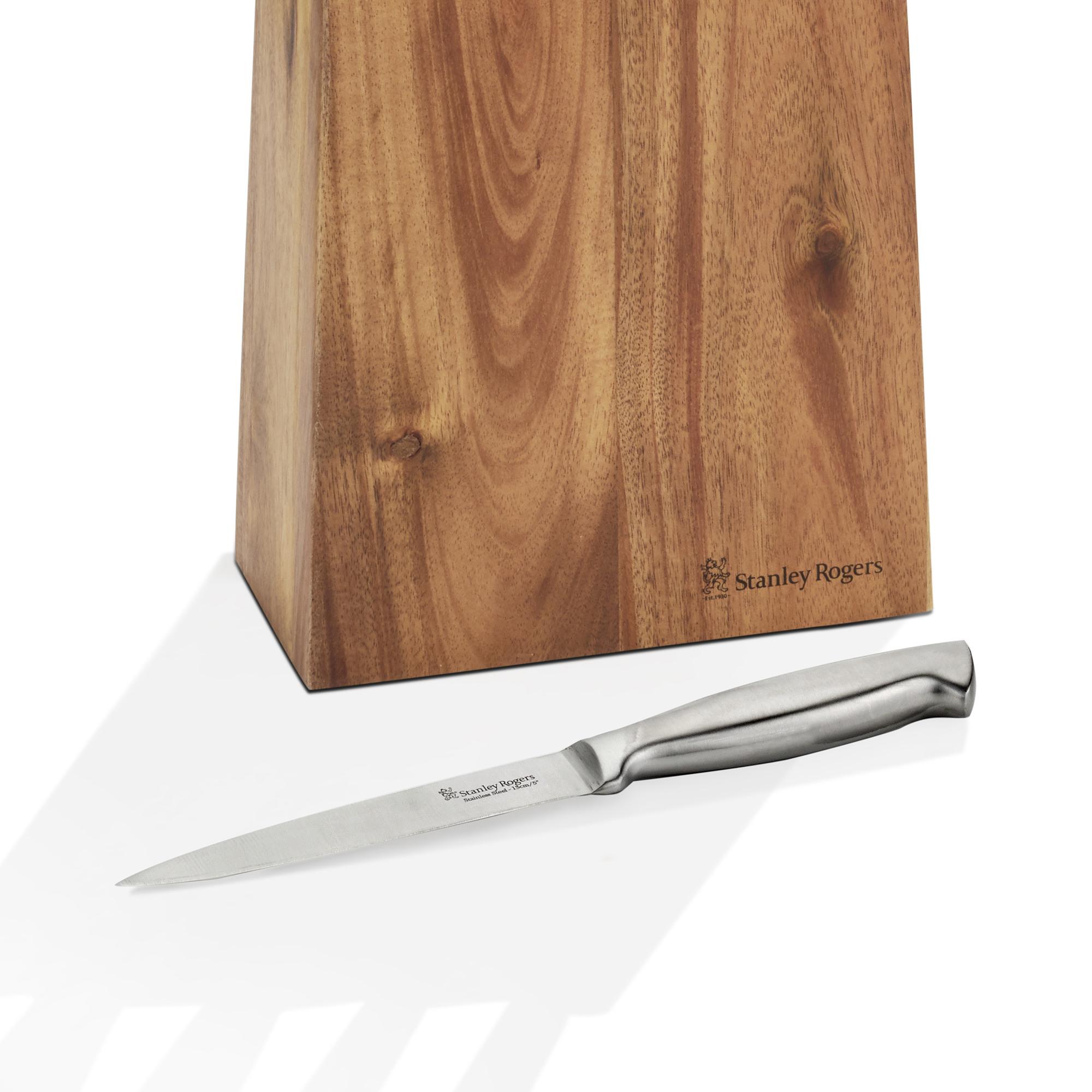 Stanley Rogers 6pc Tapered Vertical Knife Block Set Image 4