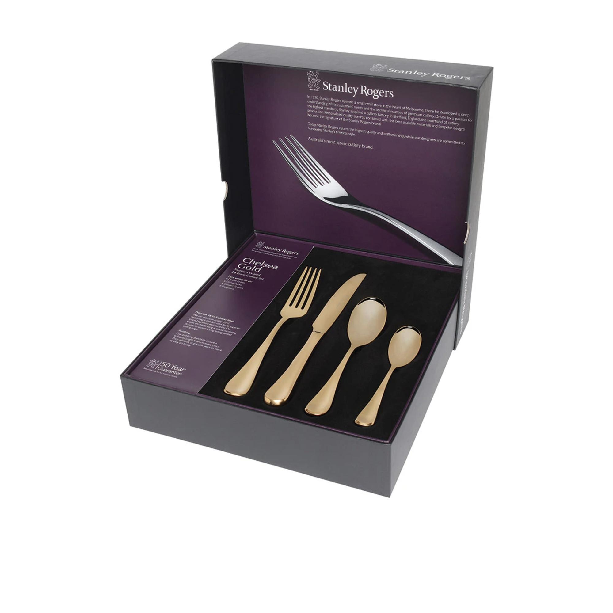 Stanley Rogers Chelsea Cutlery Set 24pc Gold Image 4