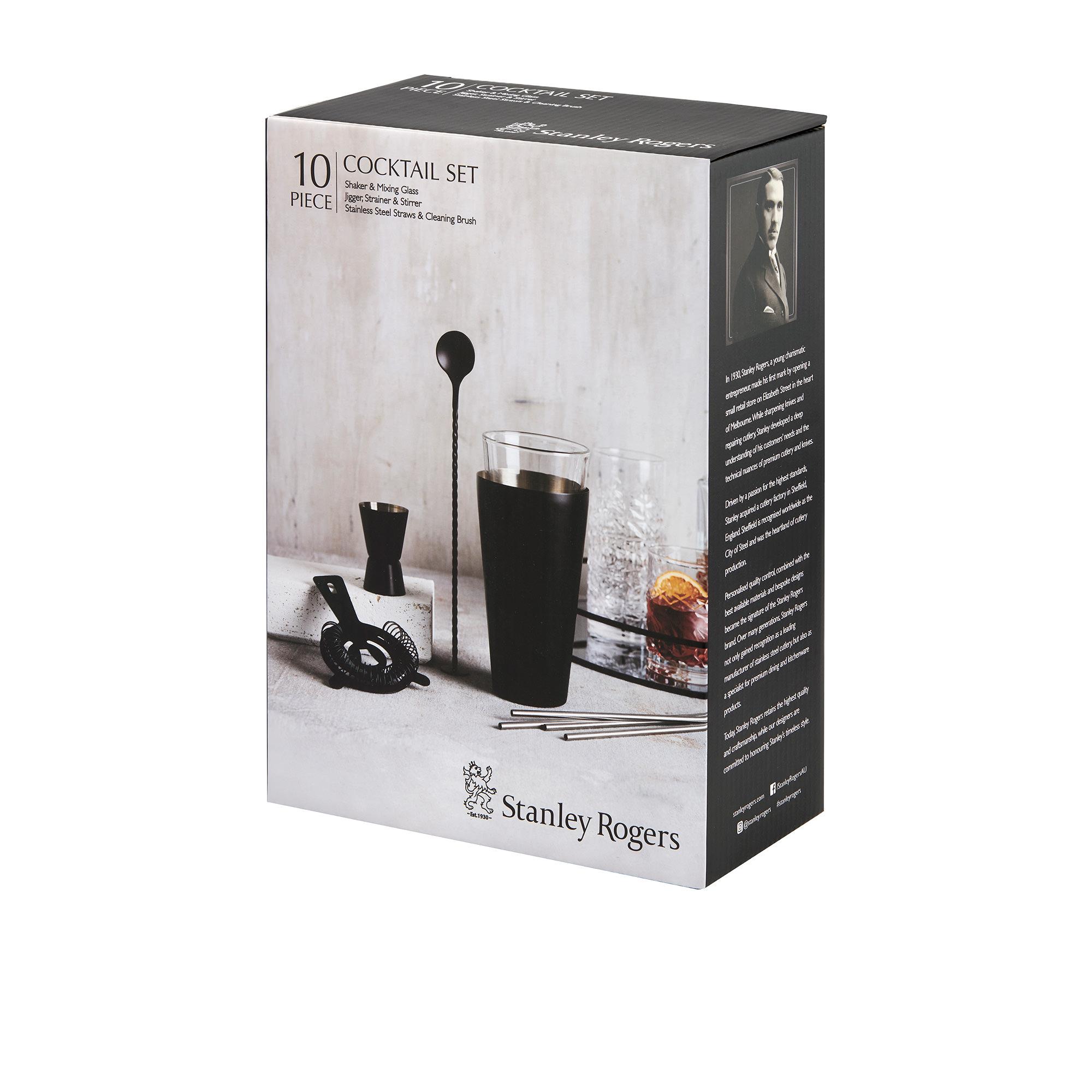 Stanley Rogers Cocktail Set 10pc Black Image 6