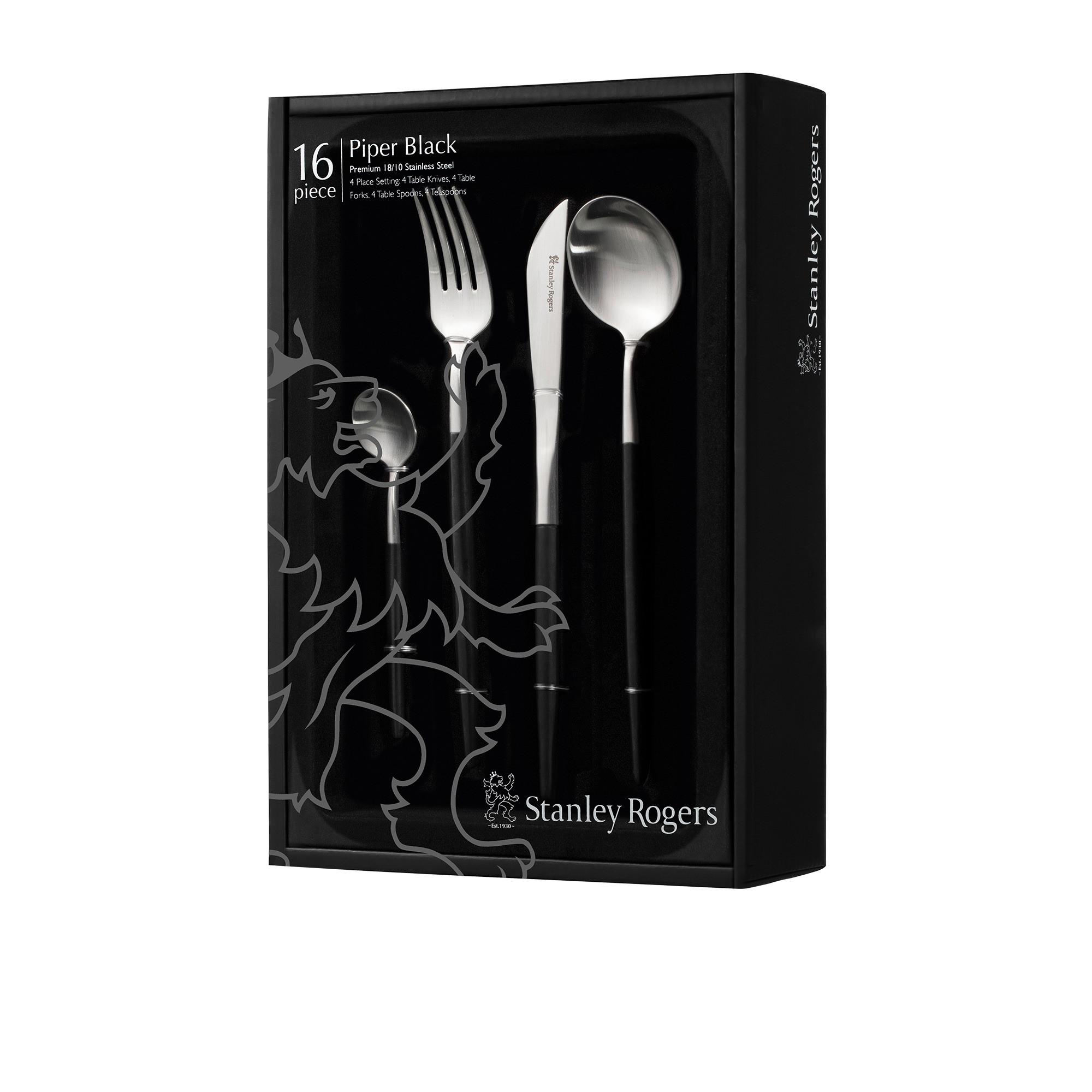 Stanley Rogers Piper Cutlery Set 16pc Black Image 4