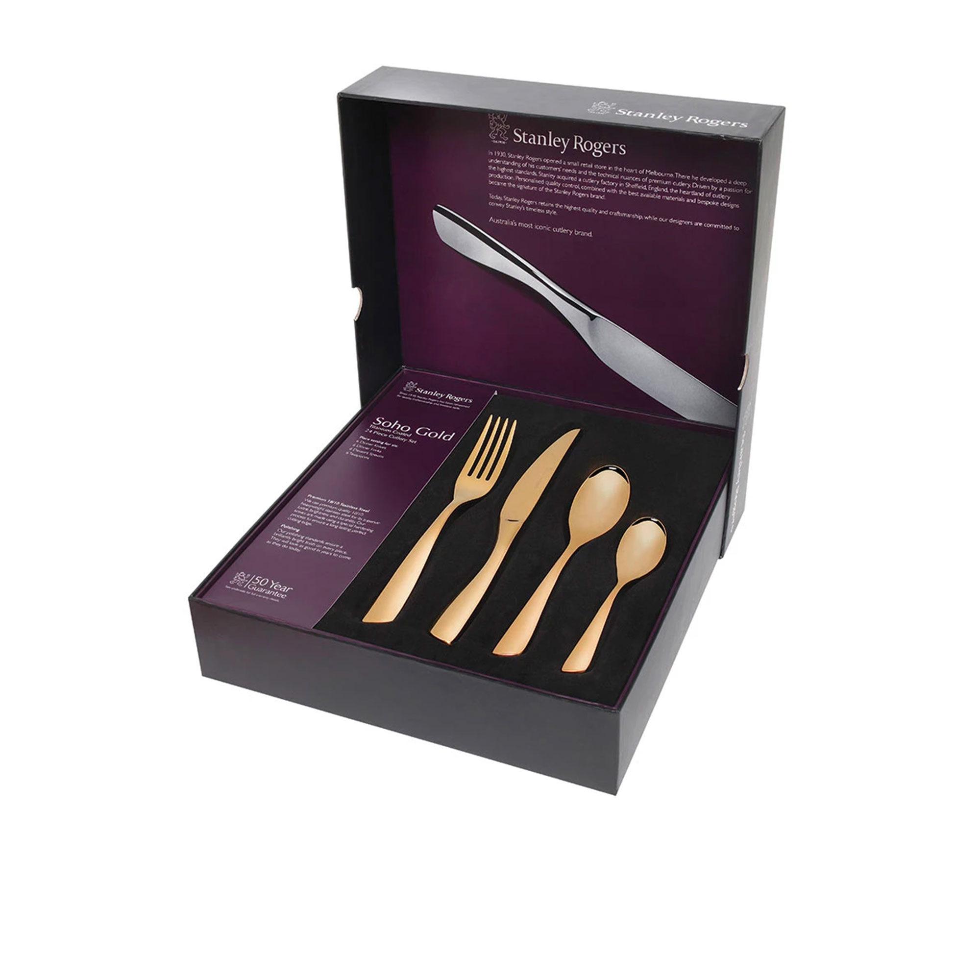 Stanley Rogers Soho Cutlery Set 24pc Gold Image 4