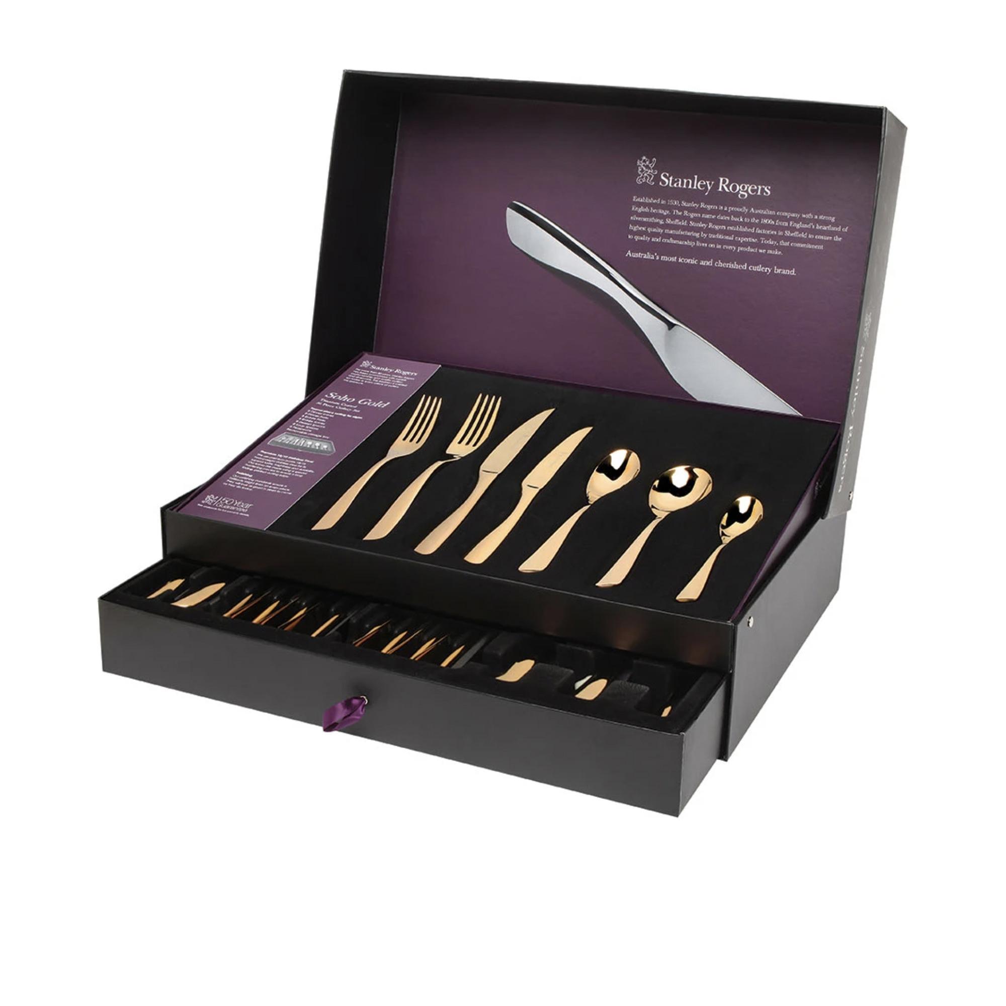 Stanley Rogers Soho Cutlery Set 56pc Gold Image 4
