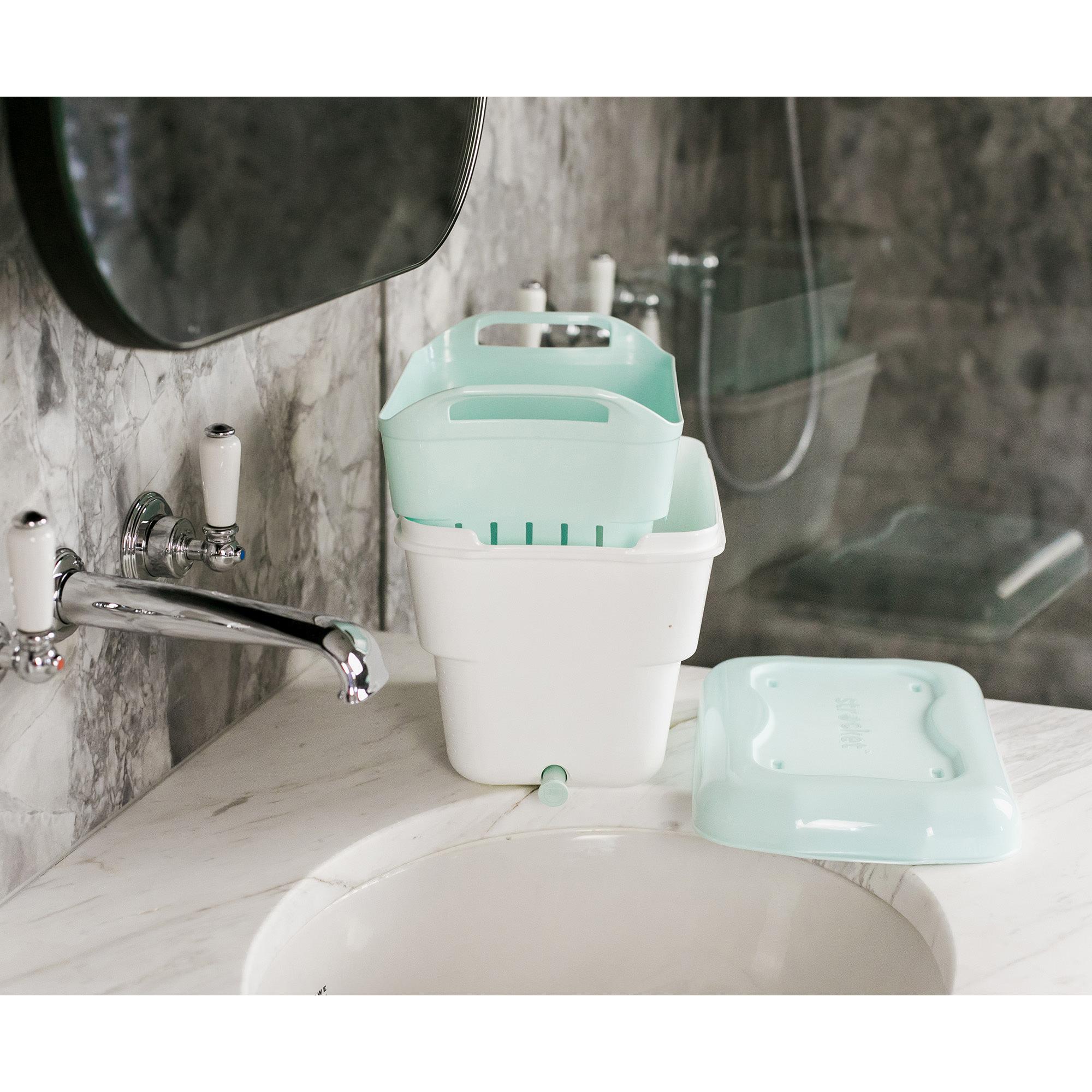 Strucket Mini Soaker Bucket 4.5L Aqua & White Image 6