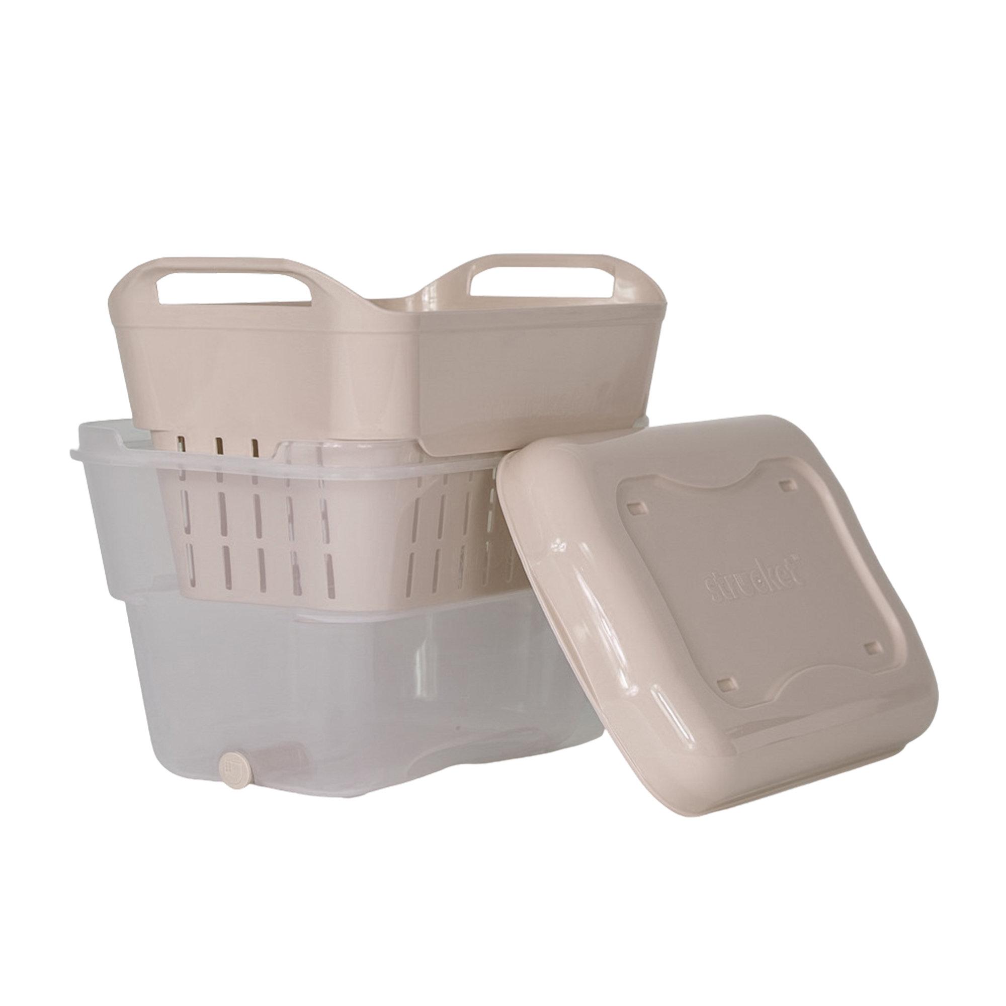 Strucket Mini Soaker Bucket 4.5L Sand & Clear Image 1