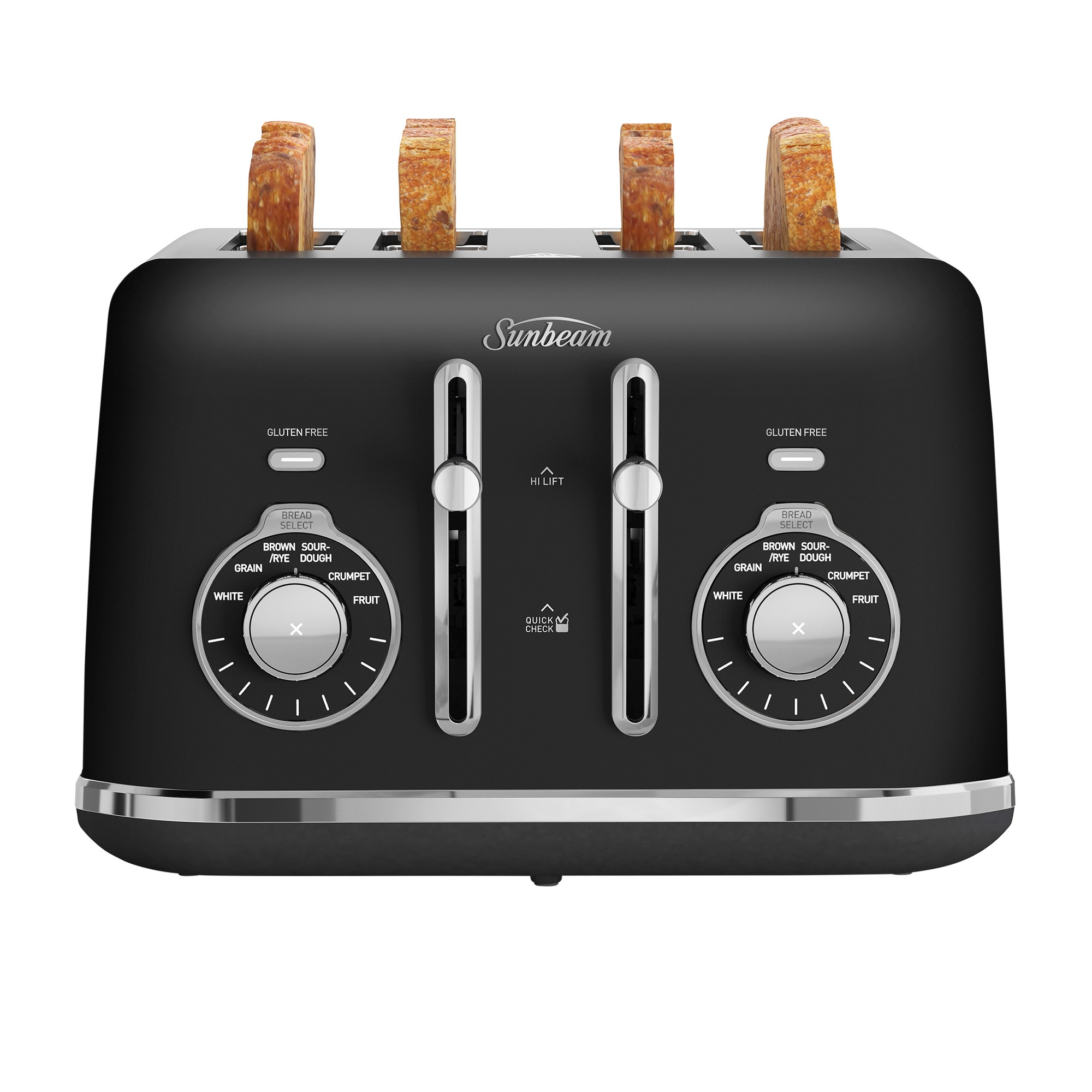 Sunbeam Alinea Select TA2840K 4 Slice Toaster Dark Canyon Black Image 2