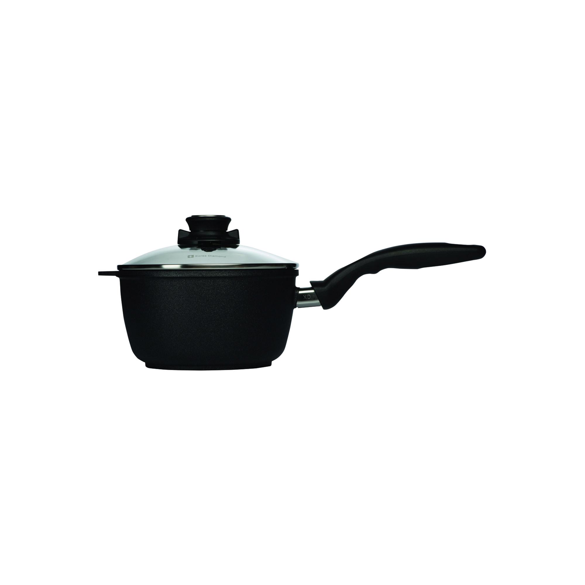 Swiss Diamond Induction XD Non Stick Saucepan with Vented Glass Lid 18cm - 2.1L Image 4