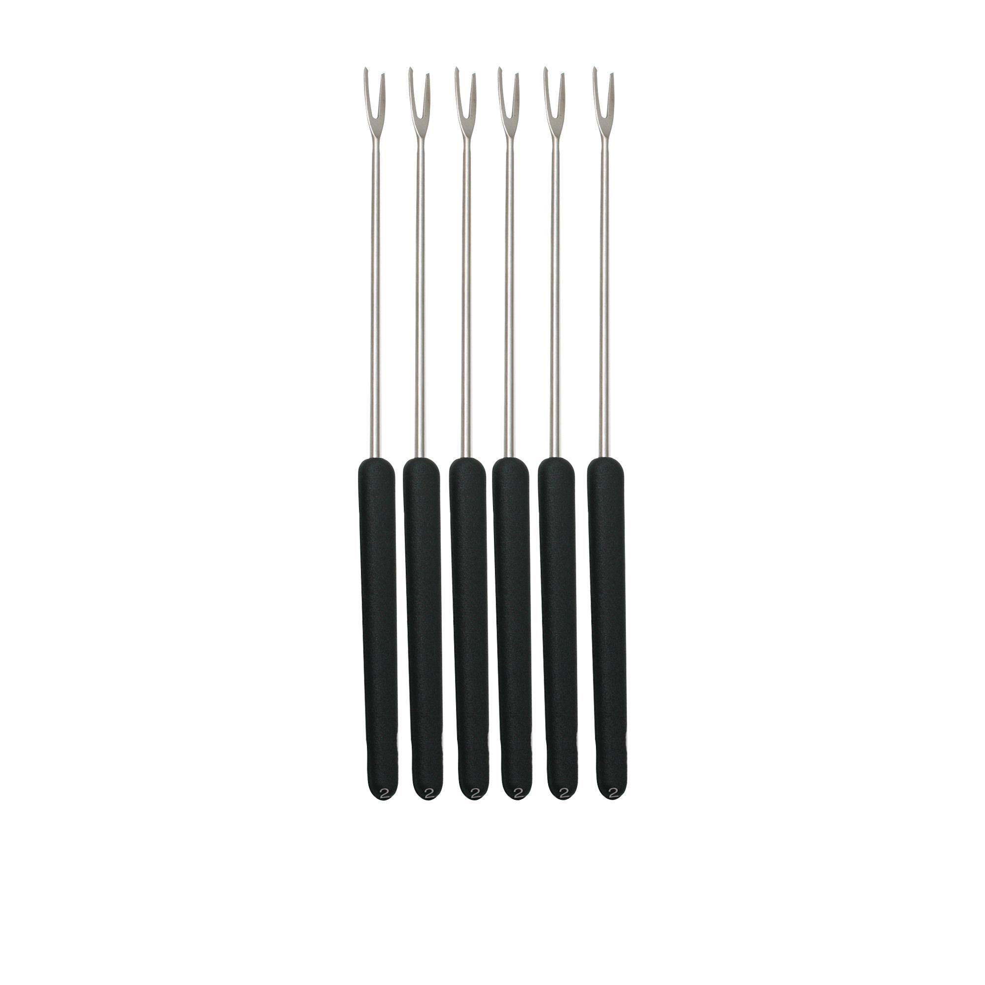 Swissmar Meat Fondue Fork Set of 6 Black Image 2